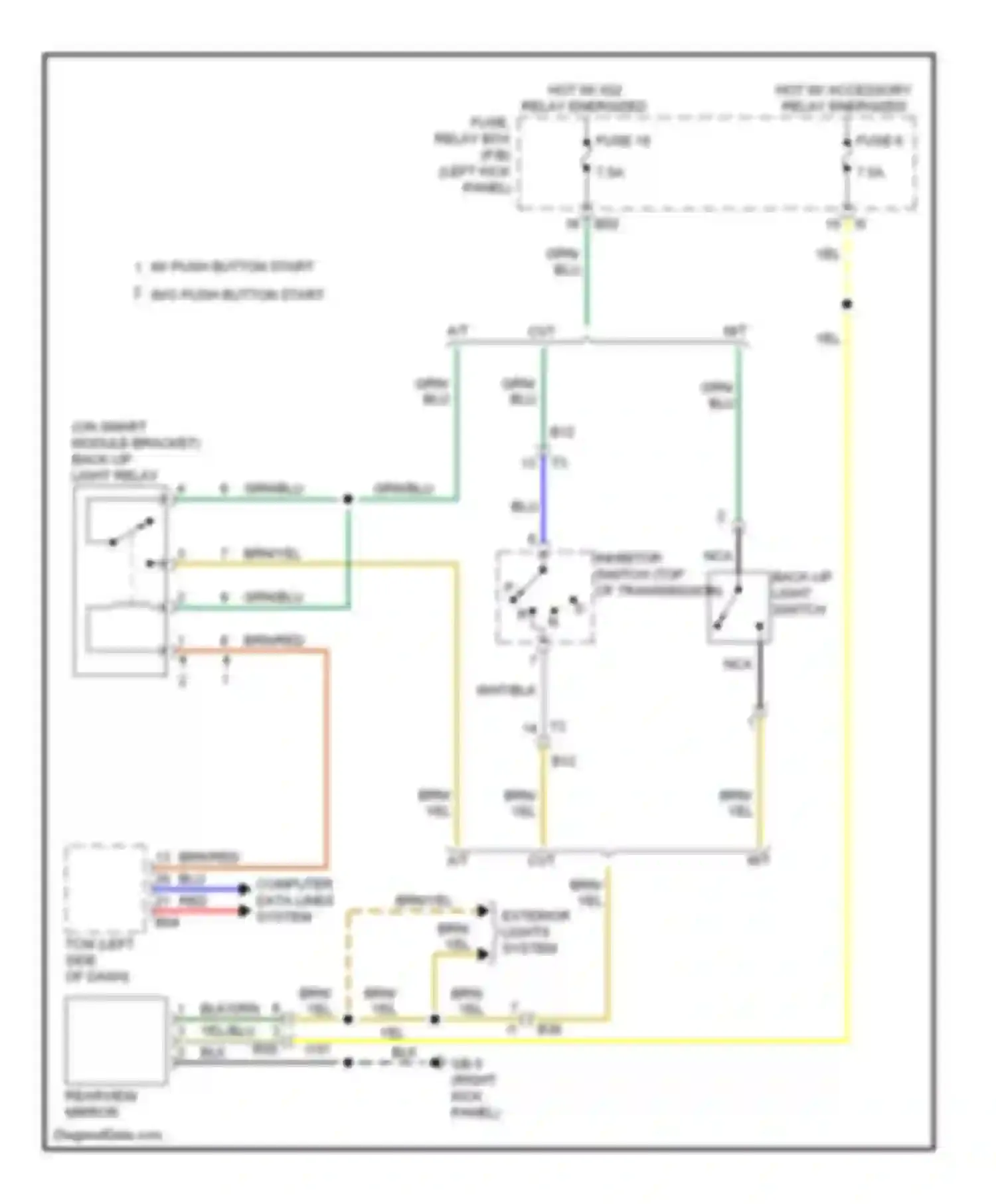Legacy Subaru BM/BR facelift (2012-2014): Automatic day/night mirror circuit, without home link