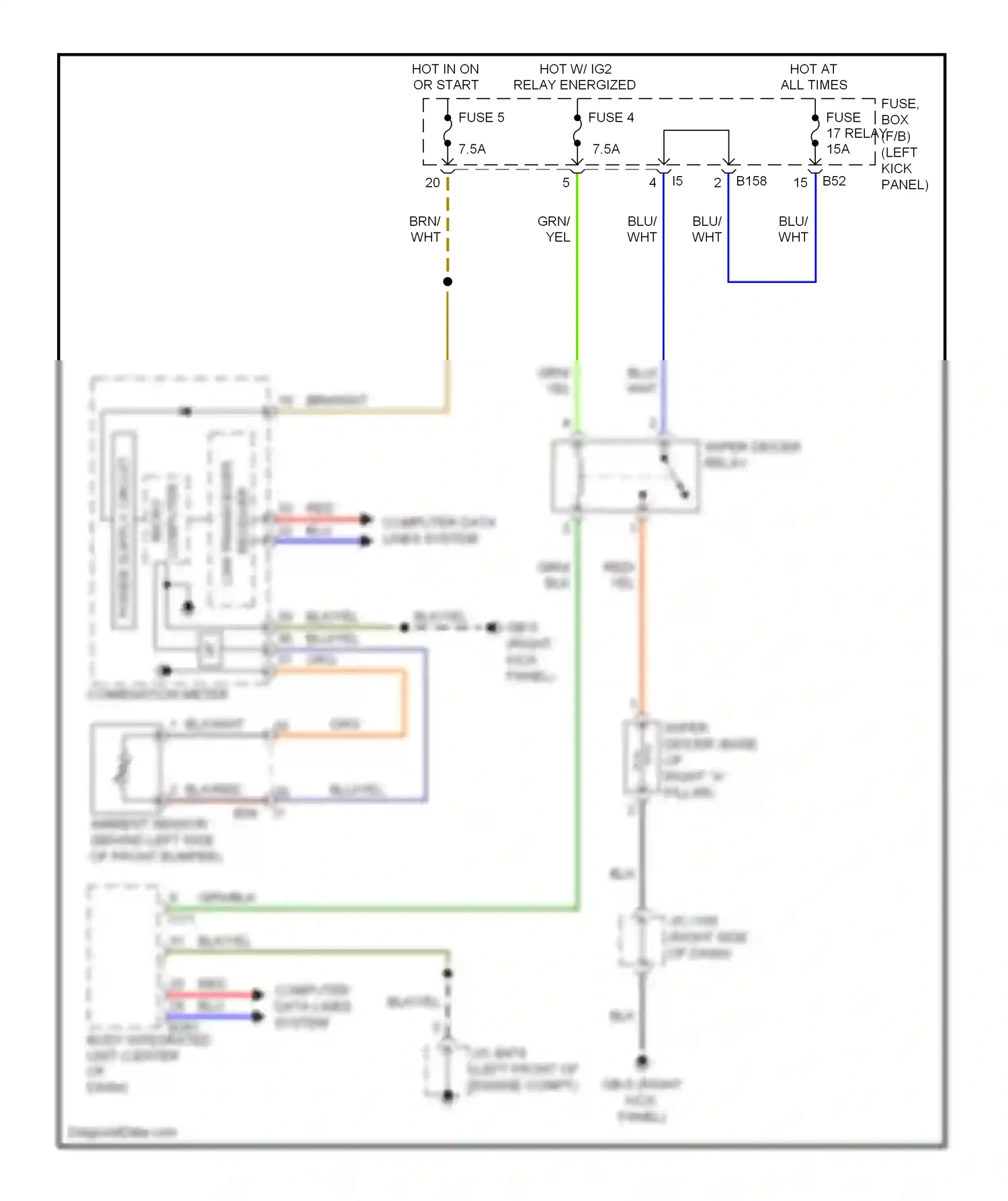 Subaru Legacy BM/BR facelift (2012-2014) computer wiring diagram  (1 of 1)