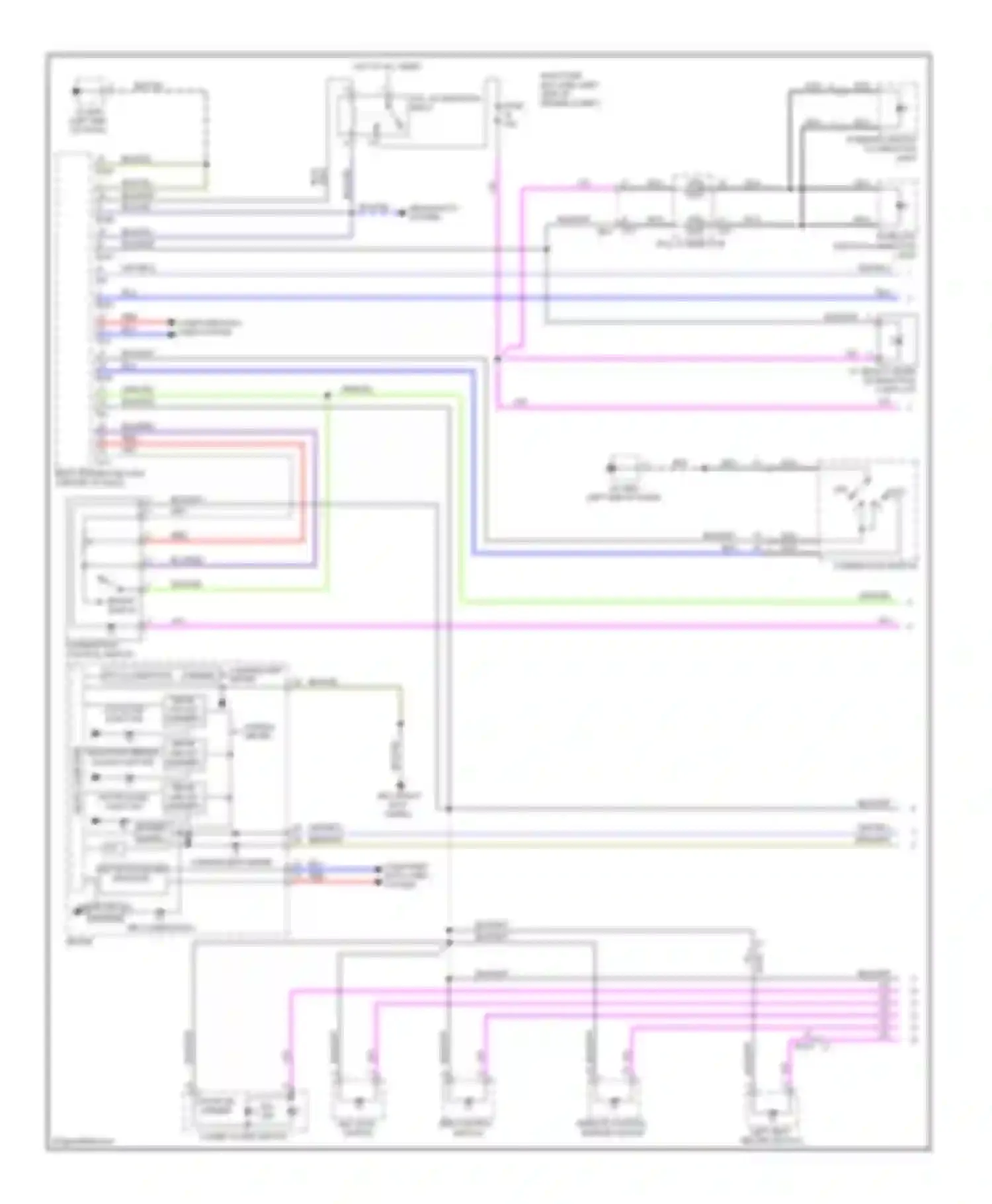 Wiring diagram headlights system for Subaru Legacy BM/BR facelift (2012-2014) (3 of 3)