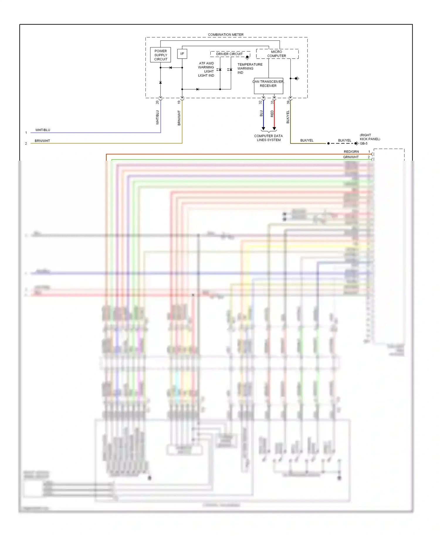 Subaru Legacy BM/BR facelift (2012-2014) input wiring diagram  (1 of 1)