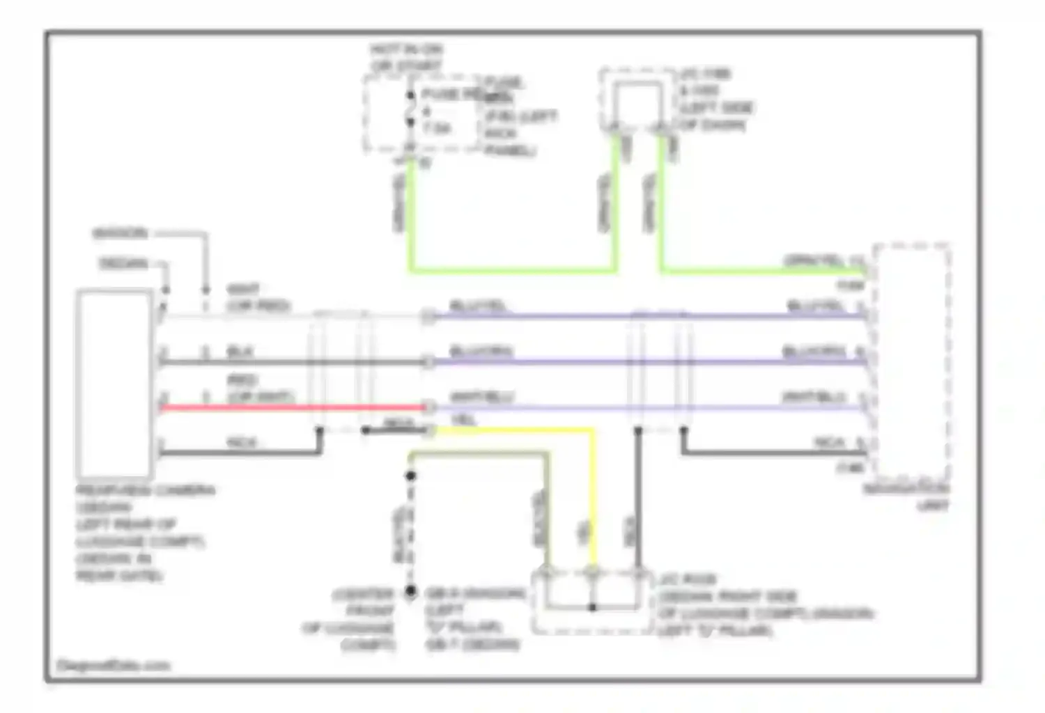 Legacy Subaru BM/BR (2009-2012): Rear view camera circuit