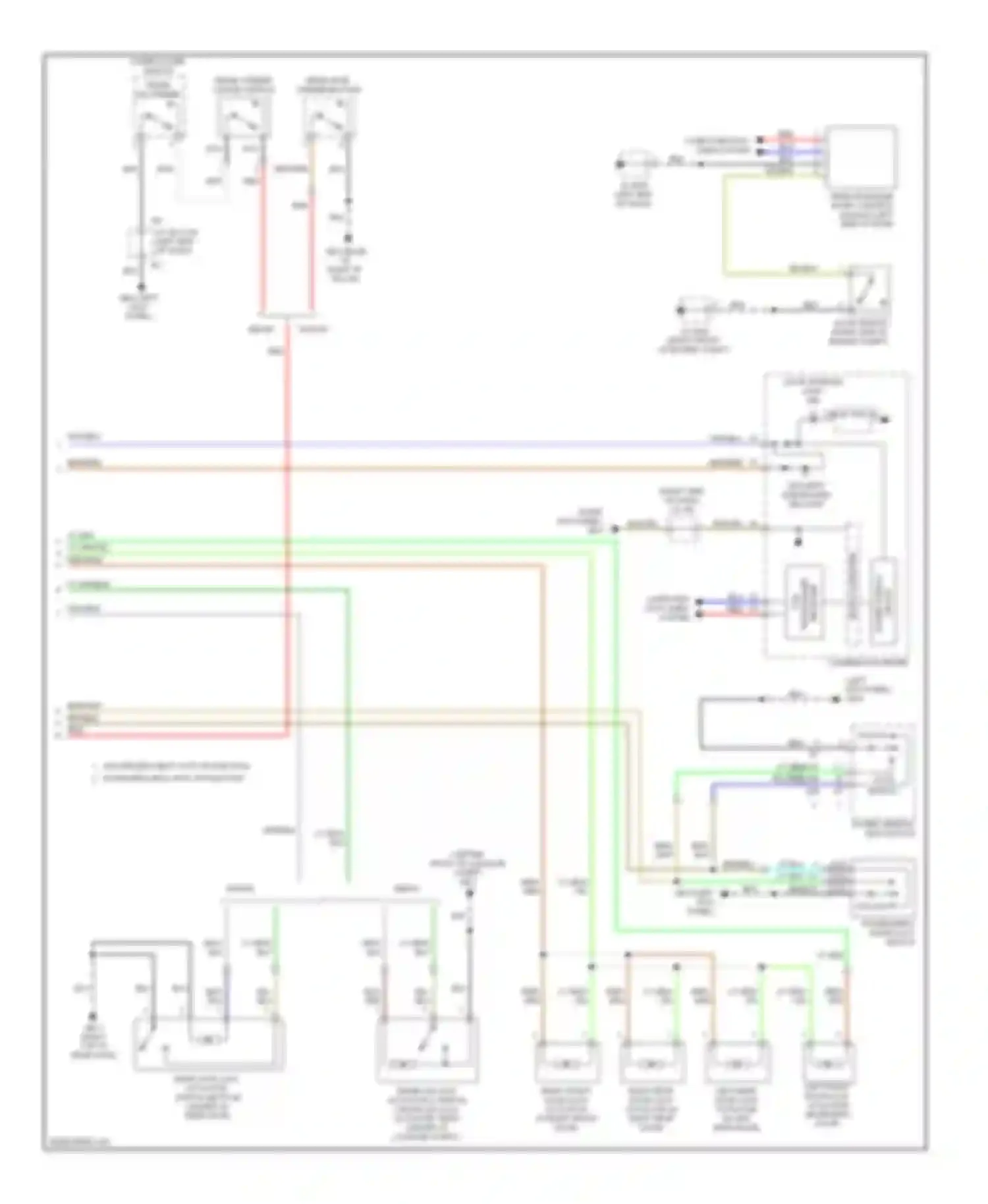 Legacy Subaru BM/BR (2009-2012): Power door locks circuit (2 of 2)