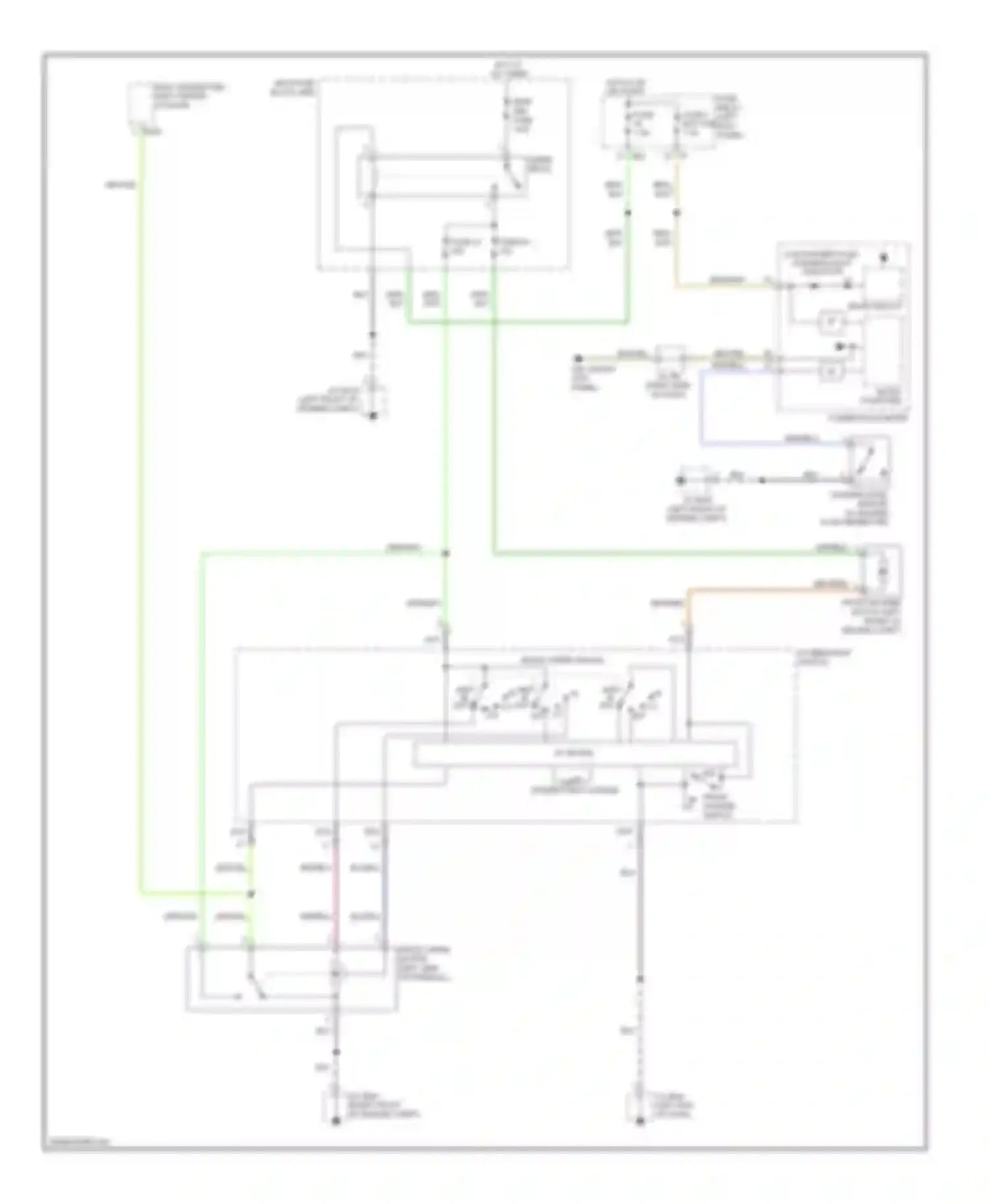 Legacy Subaru BM/BR (2009-2012): Front wiper/washer circuit