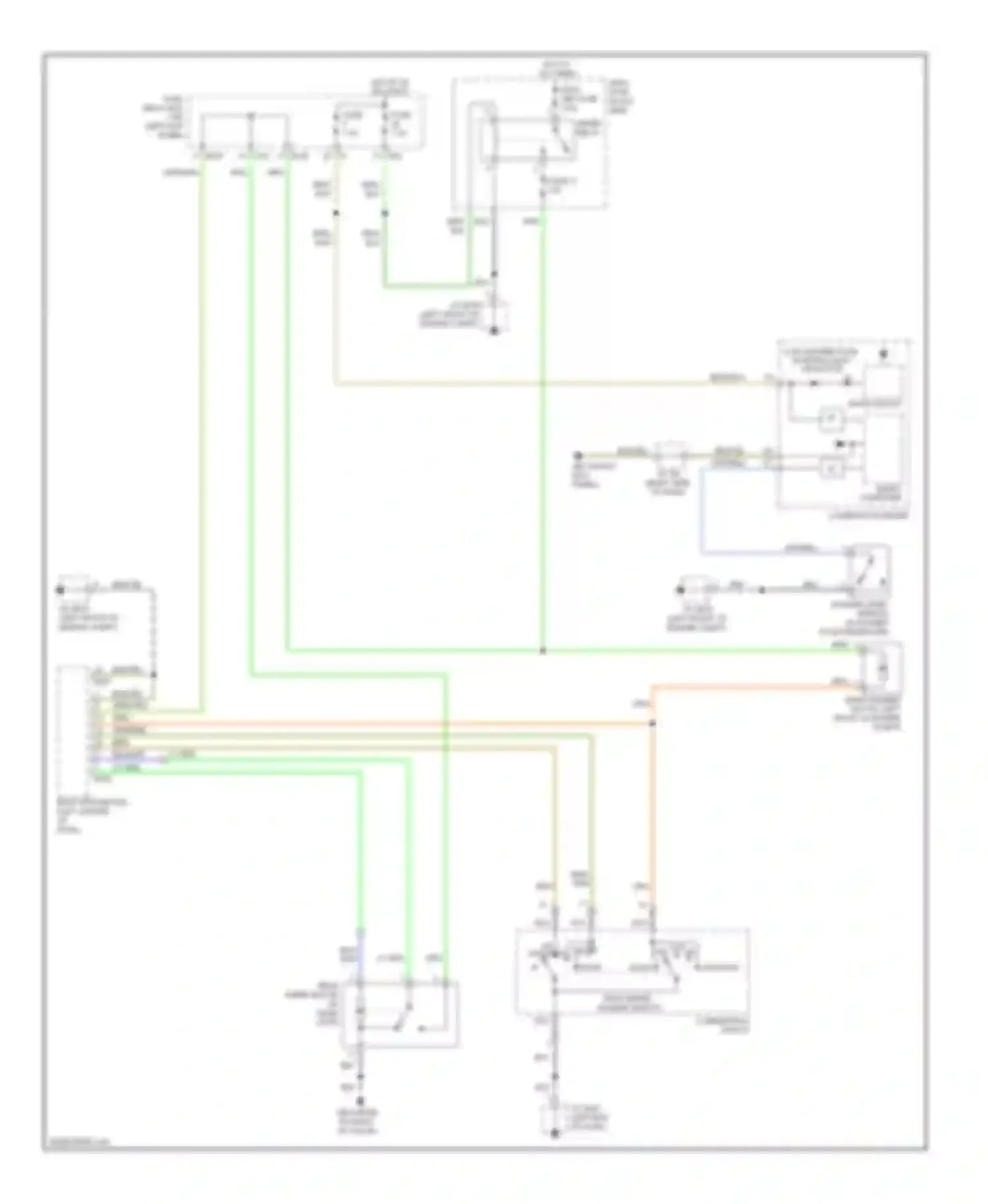 Legacy Subaru BM/BR (2009-2012): Rear wiper/washer circuit