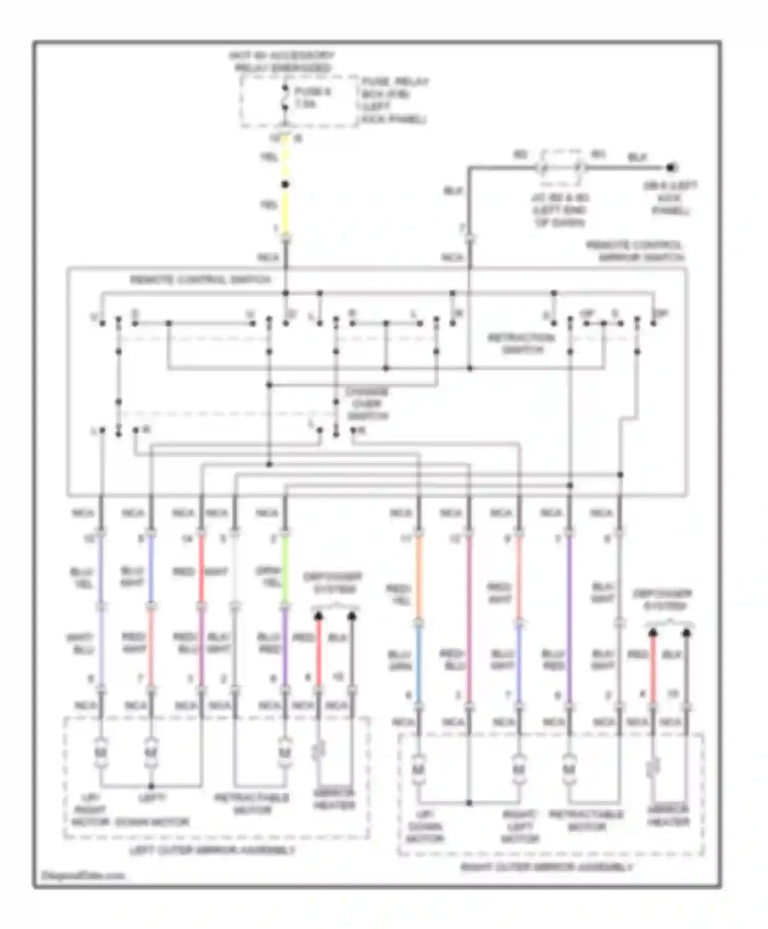 Wiring diagram defogger system for Subaru Legacy BM/BR (2009-2012) (2 of 2)