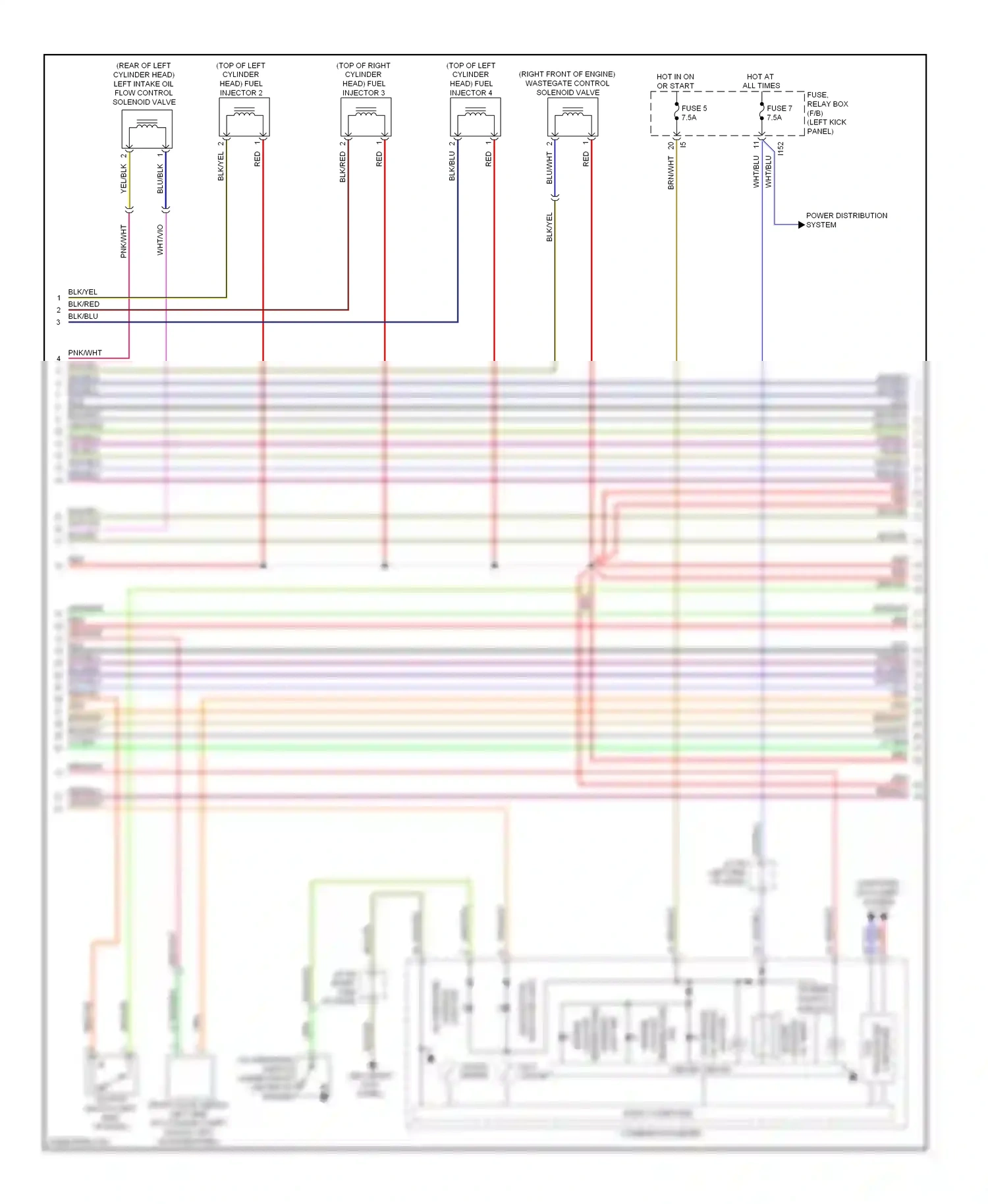 Subaru Legacy BM/BR (2009-2012) engine wiring diagram  (2 of 2)