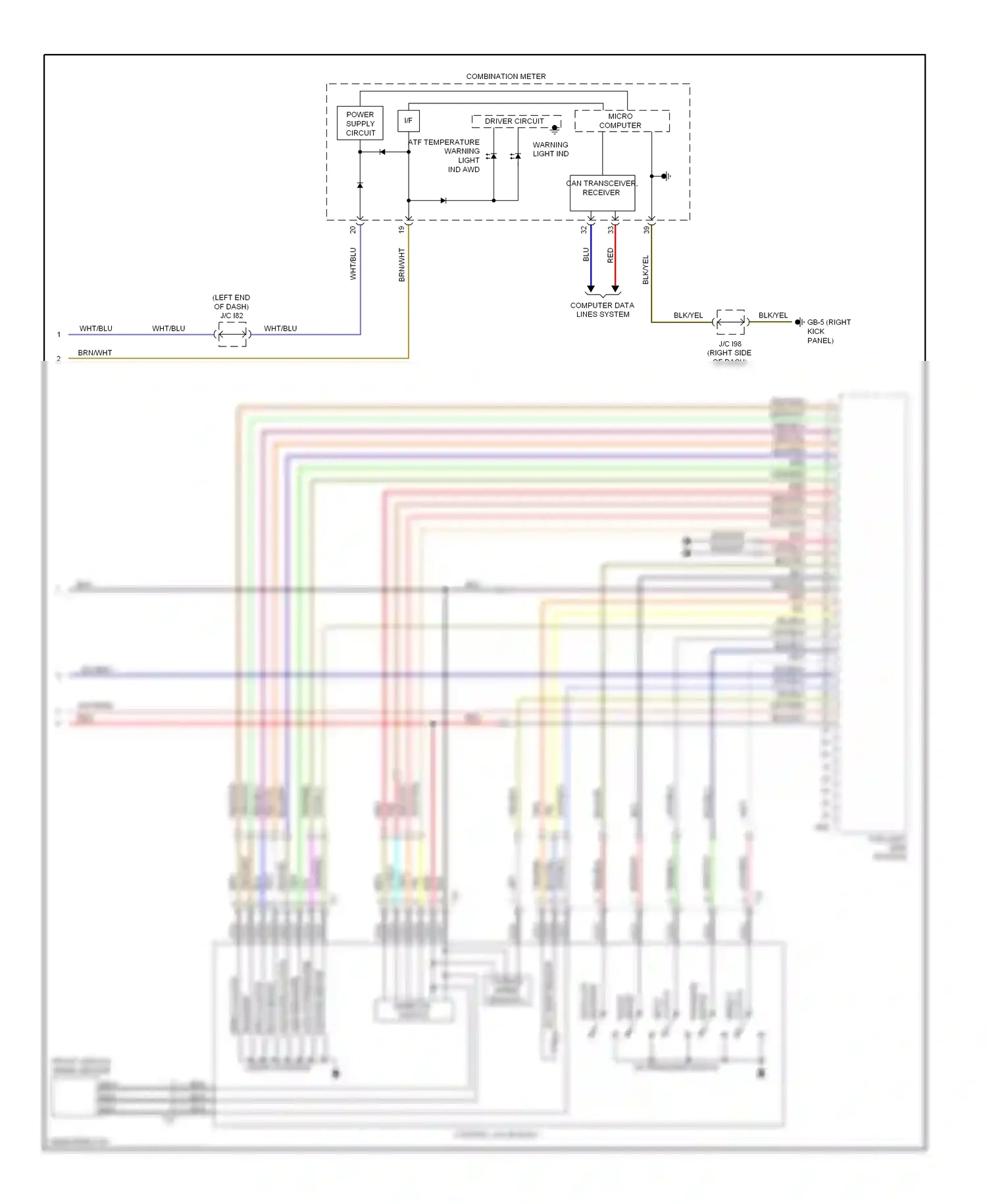 Subaru Legacy BM/BR (2009-2012) input wiring diagram  (1 of 1)
