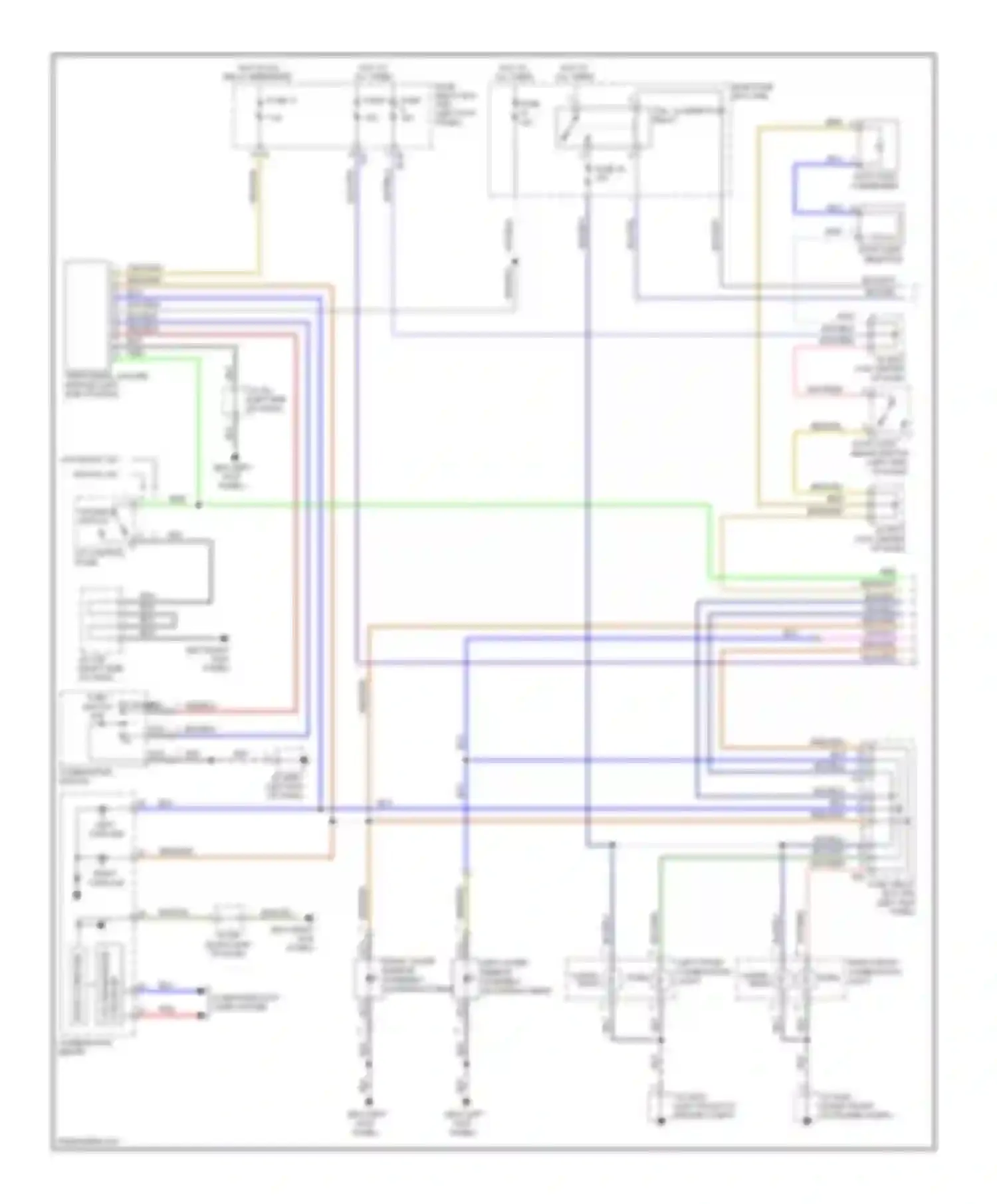 Wiring diagram left front combination for Subaru Legacy BM/BR (2009-2012) (1 of 1)