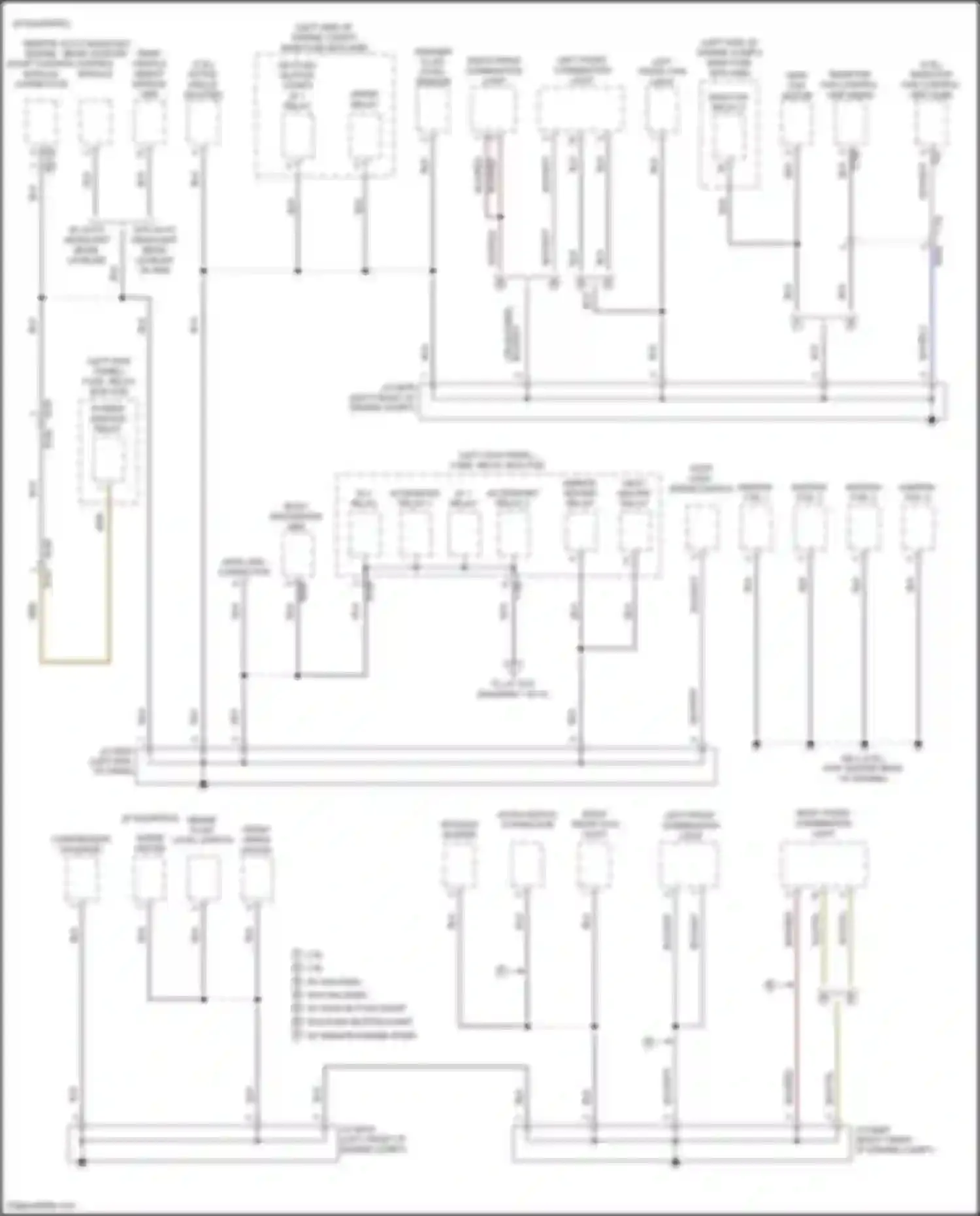 Legacy Subaru BN/BS facelift (2017-2020): Ground distribution circuit (2 of 4)