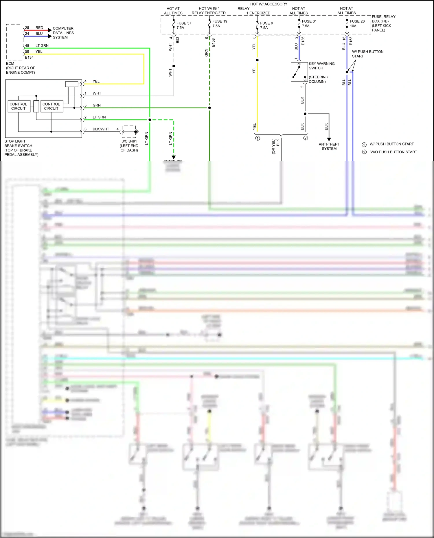Subaru Legacy BN/BS facelift (2017-2020) computer data lines system wiring diagram  (29 of 77)