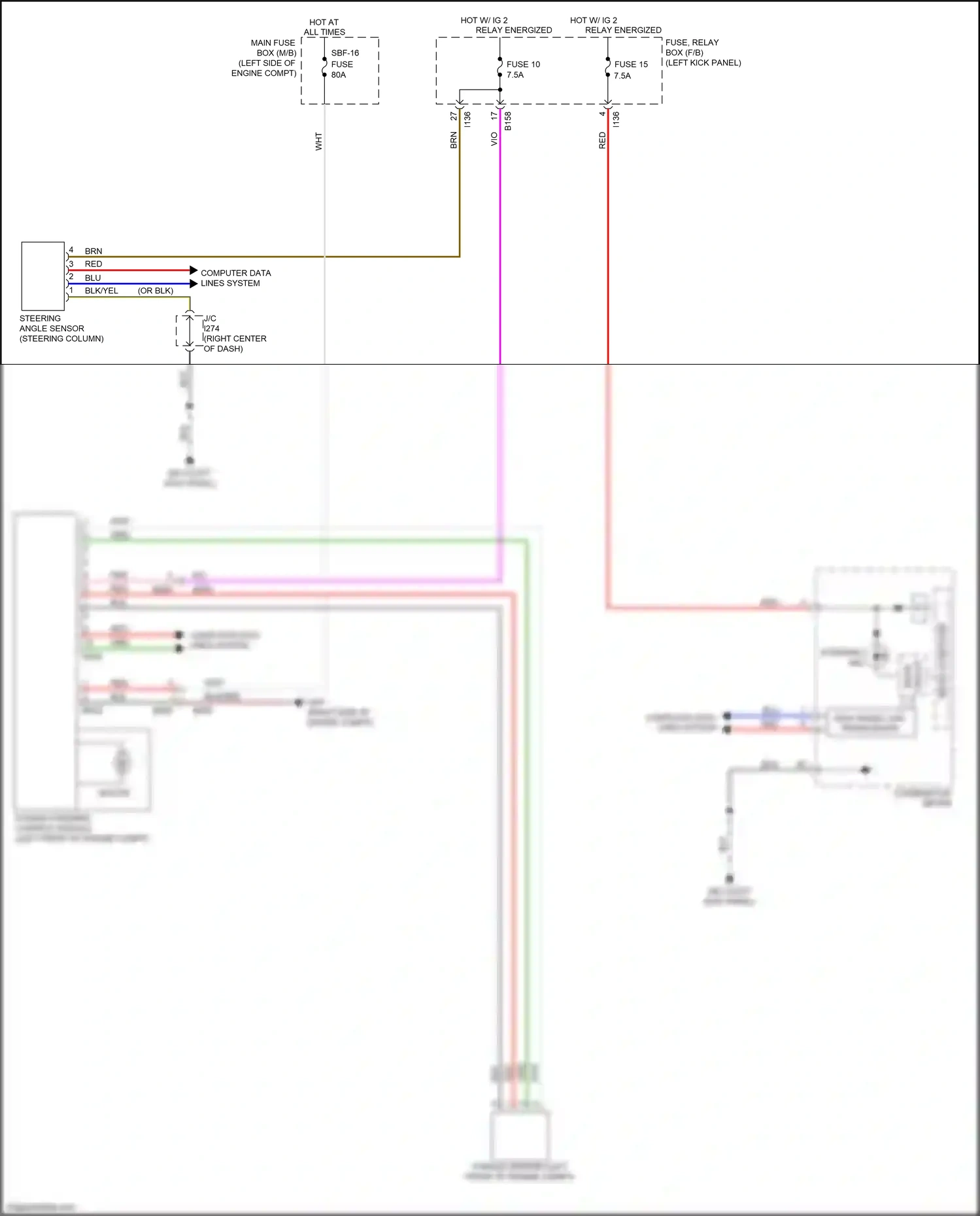 Subaru Legacy BN/BS facelift (2017-2020) computer data lines system wiring diagram  (45 of 77)