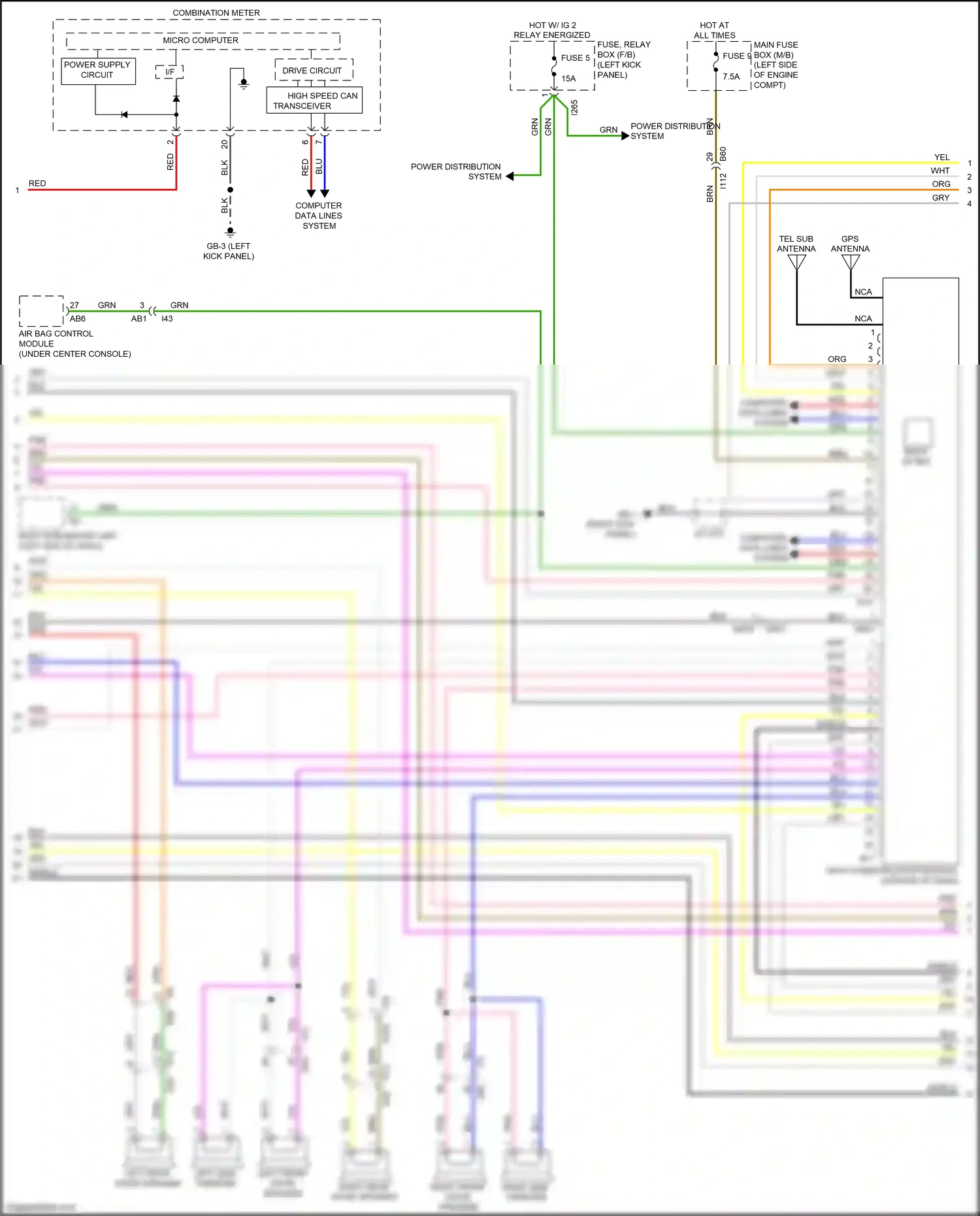 Subaru Legacy BN/BS facelift (2017-2020) computer data lines system wiring diagram  (39 of 77)