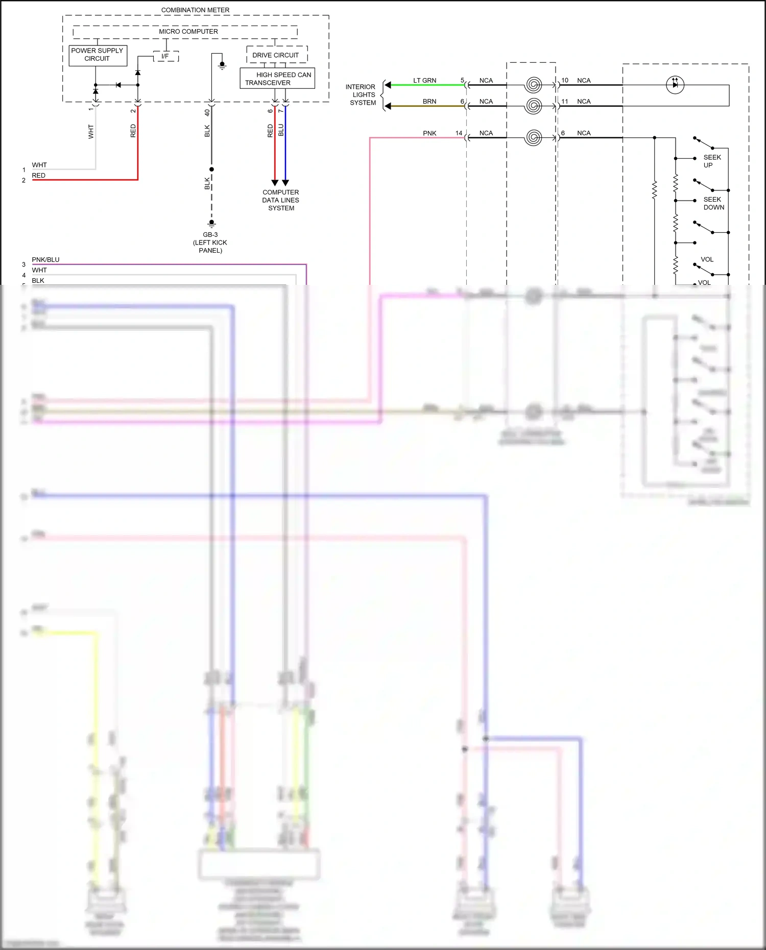 Subaru Legacy BN/BS facelift (2017-2020) computer data lines system wiring diagram  (48 of 77)