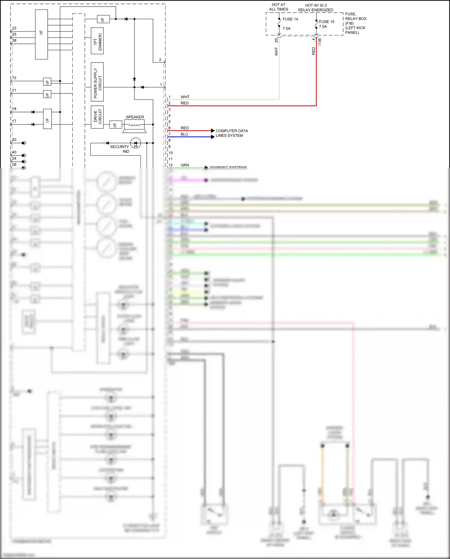 Subaru Legacy BN/BS facelift (2017-2020) computer data lines system wiring diagram  (15 of 77)