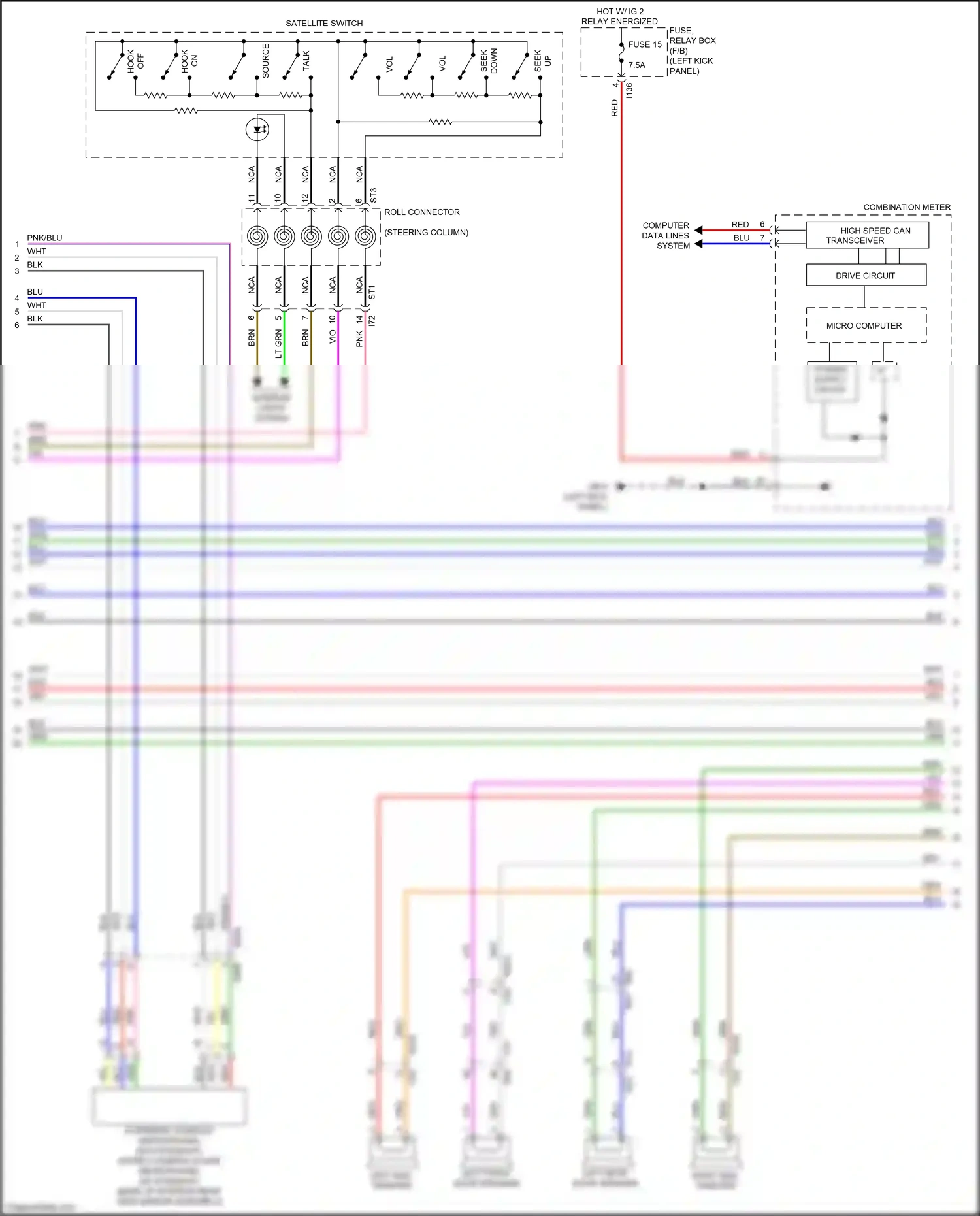 Subaru Legacy BN/BS facelift (2017-2020) computer data lines system wiring diagram  (27 of 77)