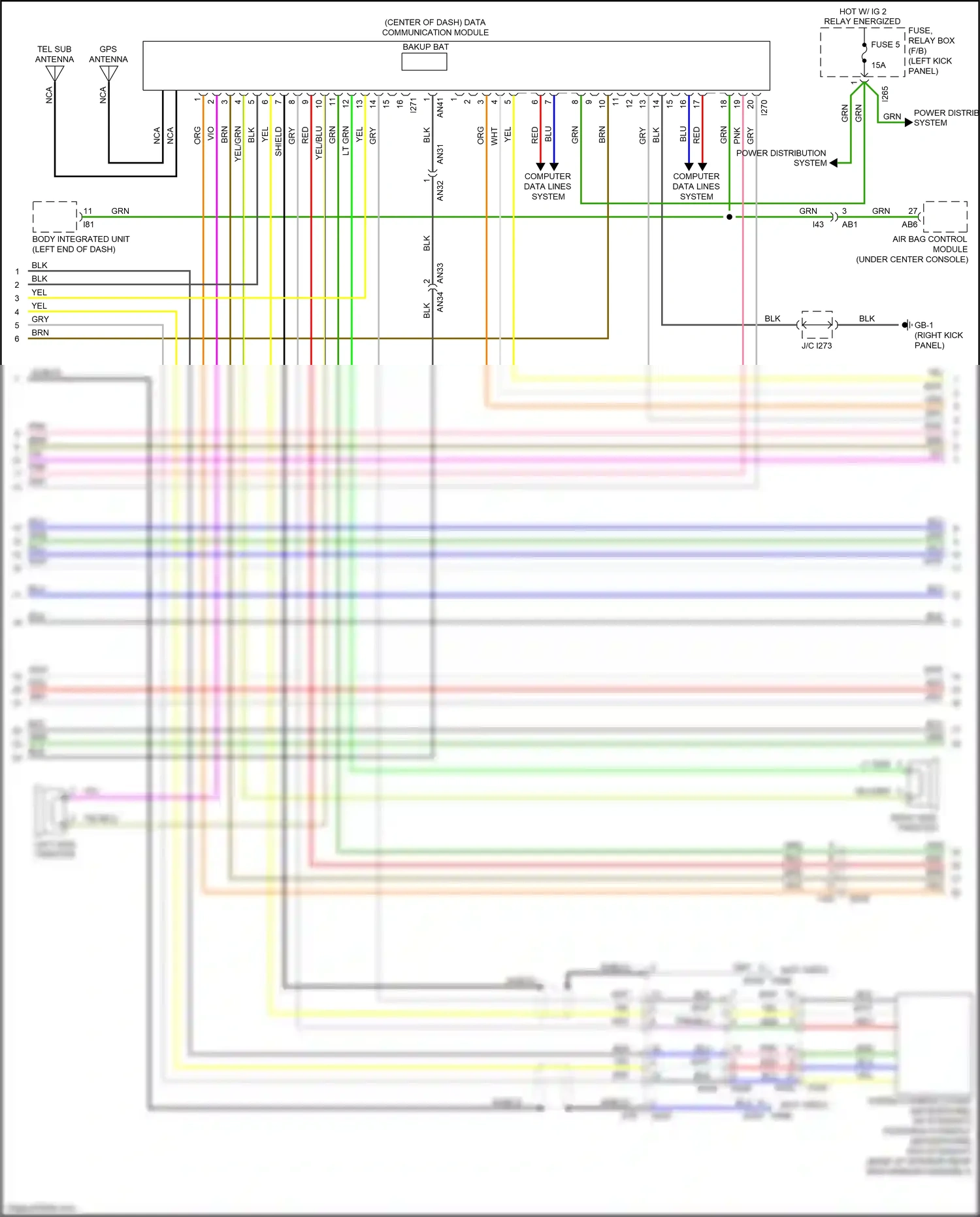 Subaru Legacy BN/BS facelift (2017-2020) computer data lines system wiring diagram  (26 of 77)