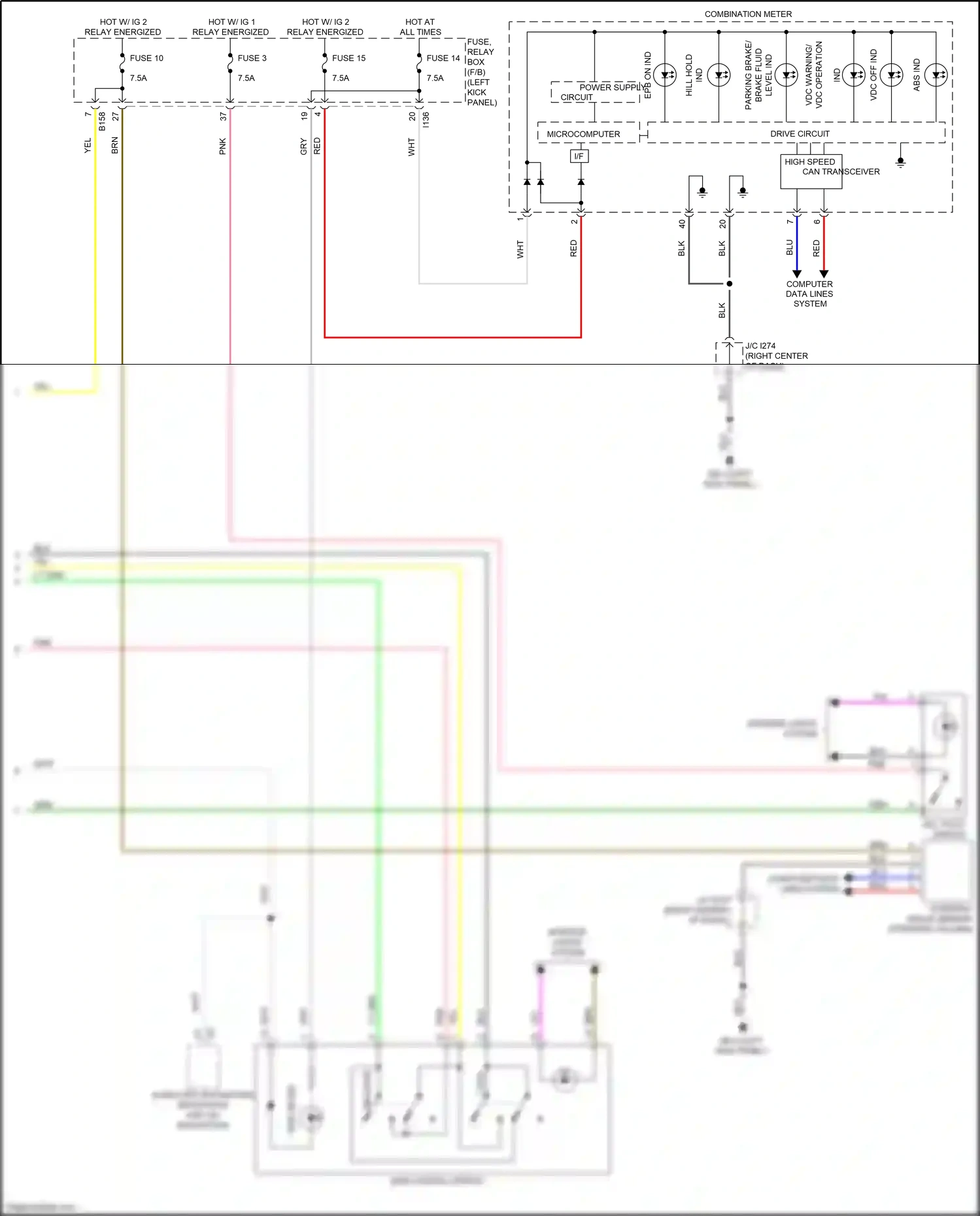 Subaru Legacy BN/BS facelift (2017-2020) computer data lines system wiring diagram  (32 of 77)
