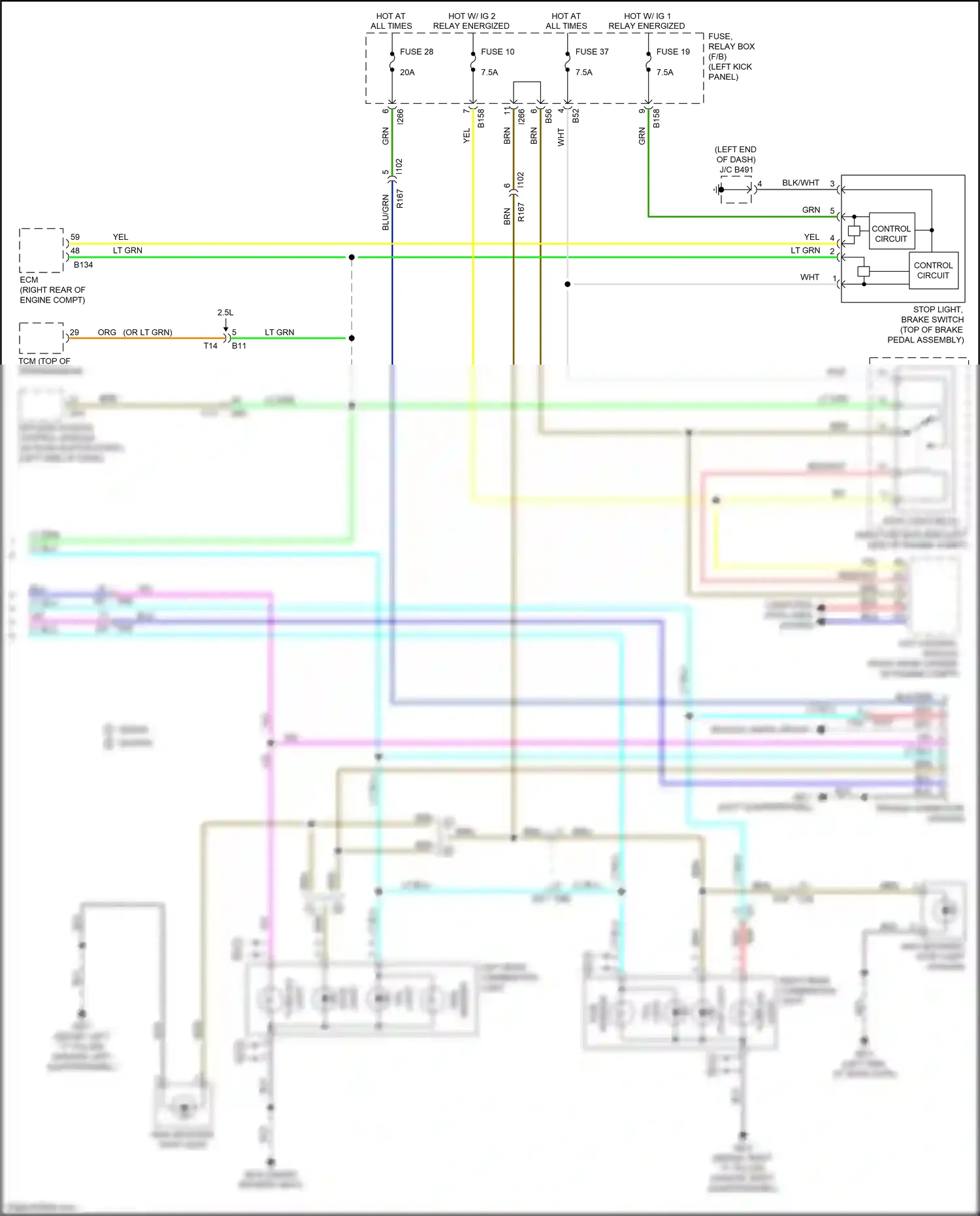Subaru Legacy BN/BS facelift (2017-2020) computer data lines system wiring diagram  (24 of 77)