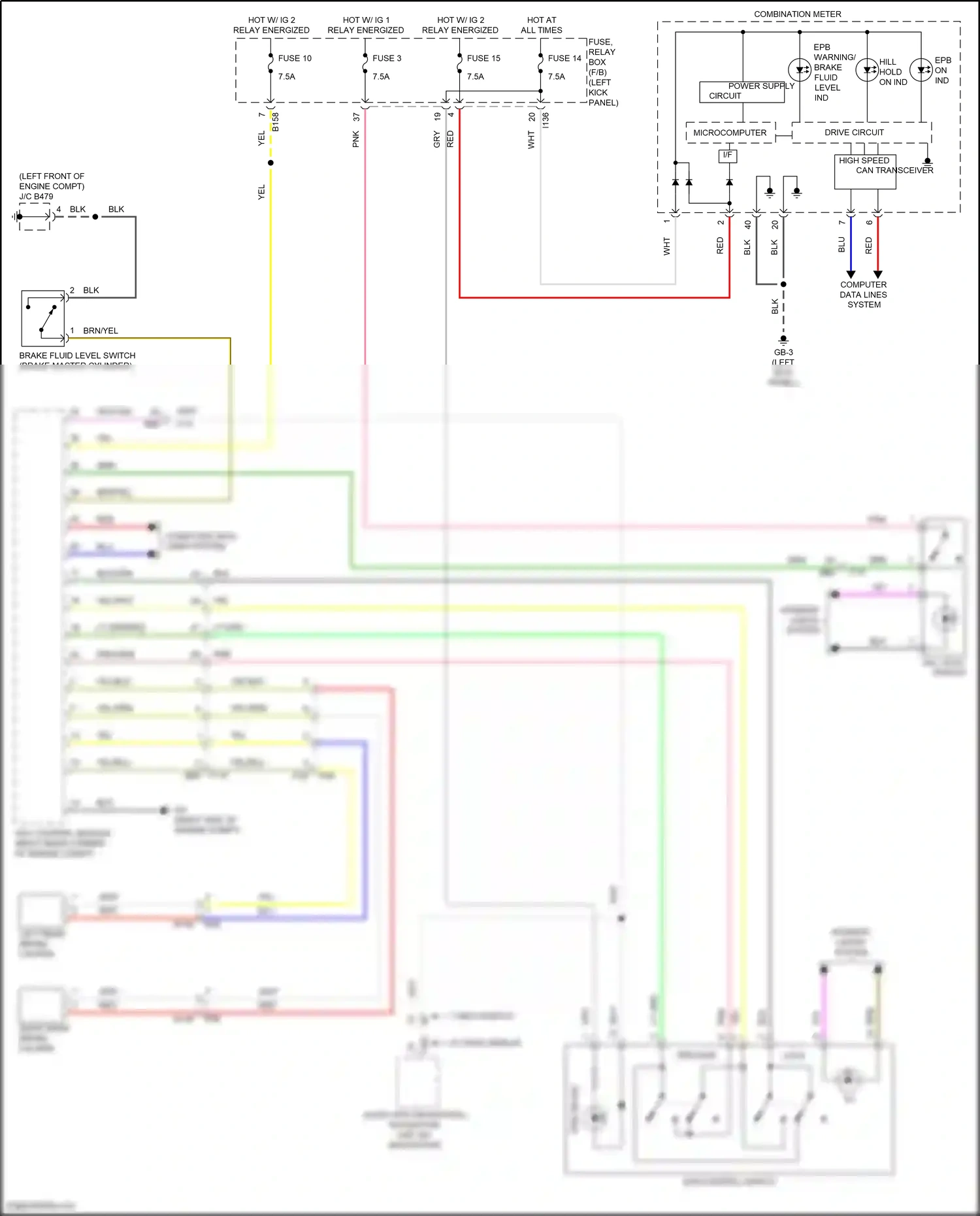 Subaru Legacy BN/BS facelift (2017-2020) computer data lines system wiring diagram  (18 of 77)