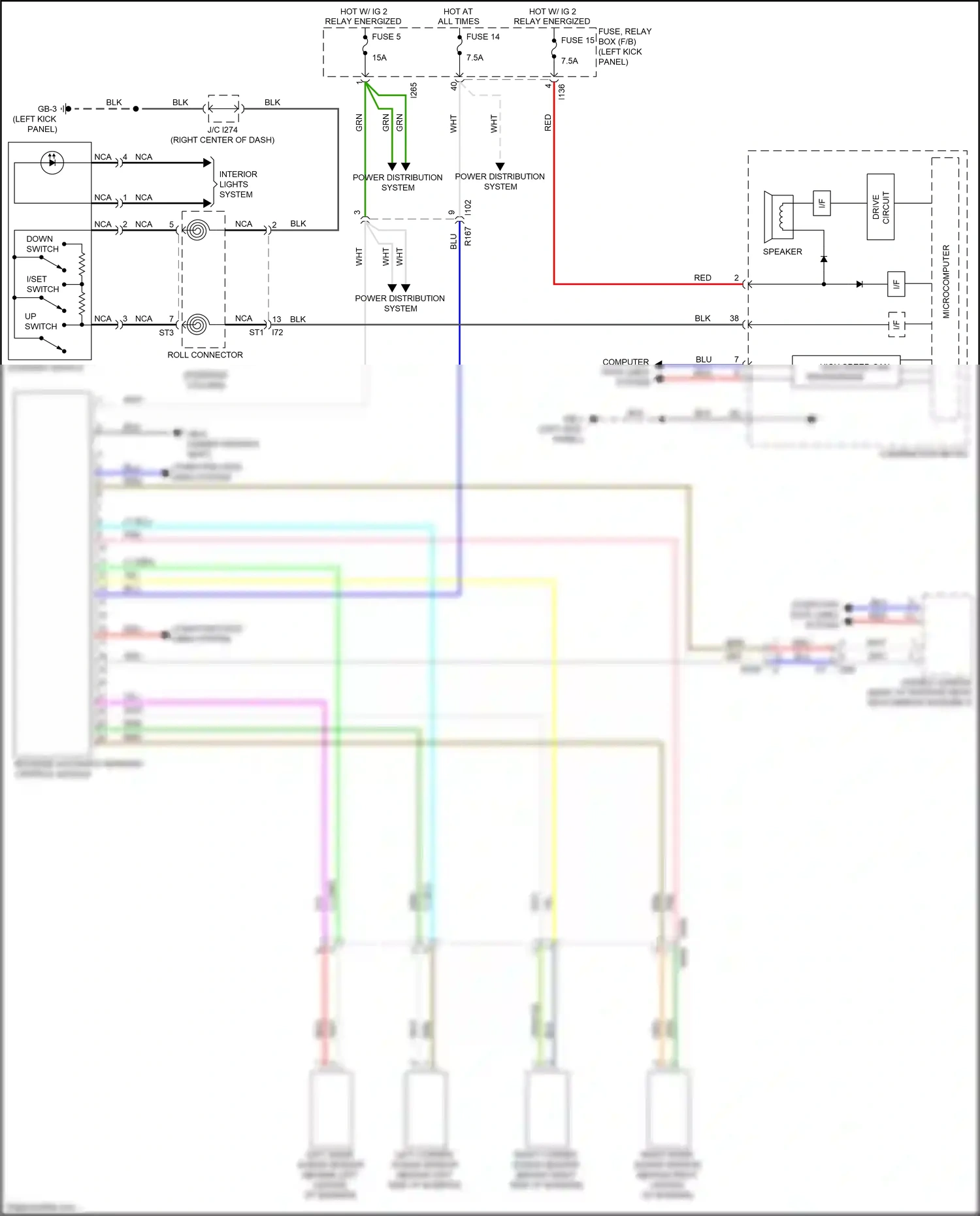 Subaru Legacy BN/BS facelift (2017-2020) reverse automatic braking control module wiring diagram  (3 of 3)