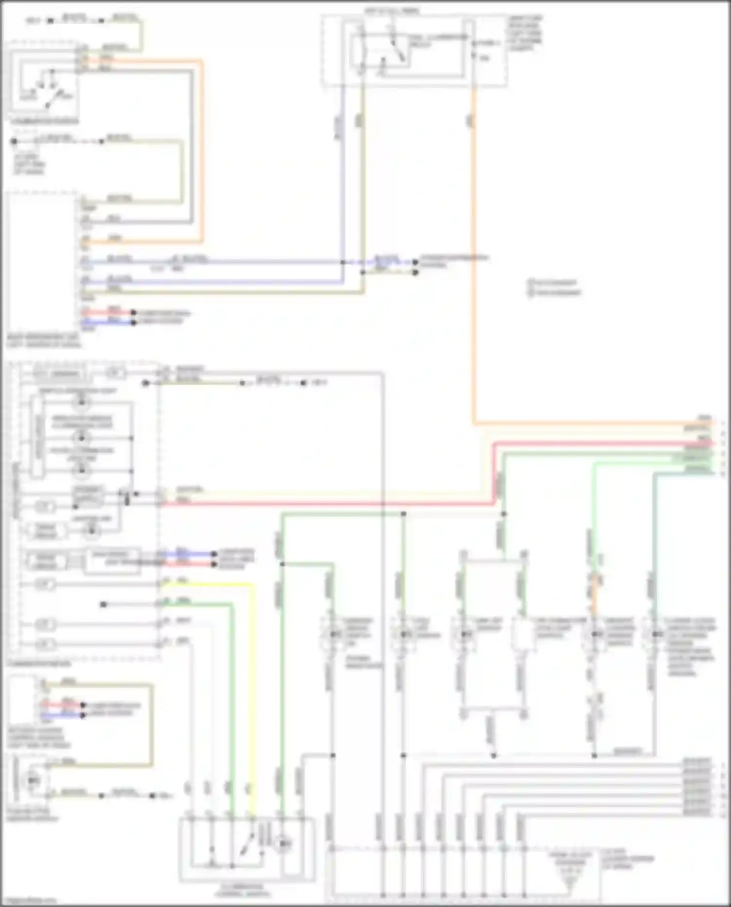 Legacy Subaru BN/BS (2014-2017): Instrument illumination circuit (1 of 2)
