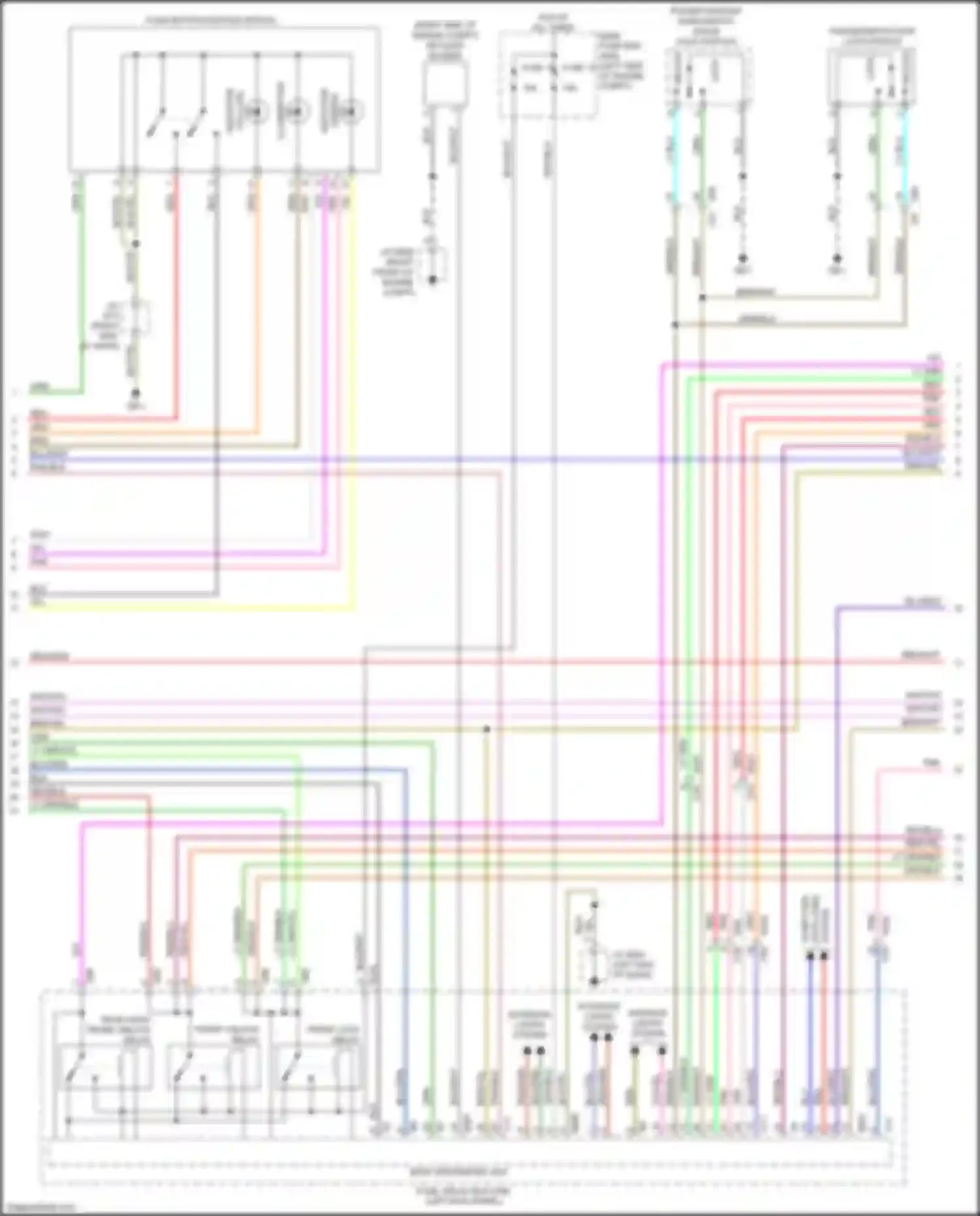 Wiring diagram front lock relay for Subaru Legacy BN/BS (2014-2017) (1 of 6)
