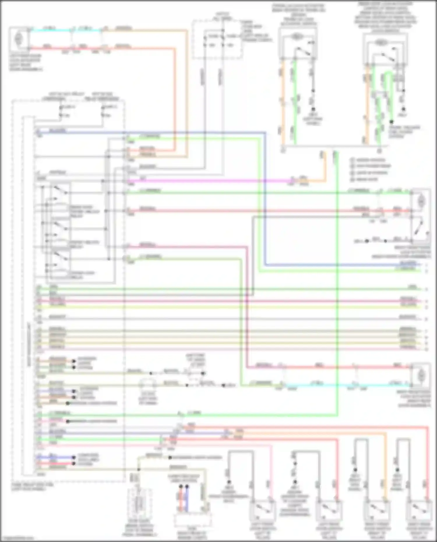 Wiring diagram front unlock relay for Subaru Legacy BN/BS (2014-2017) (2 of 6)