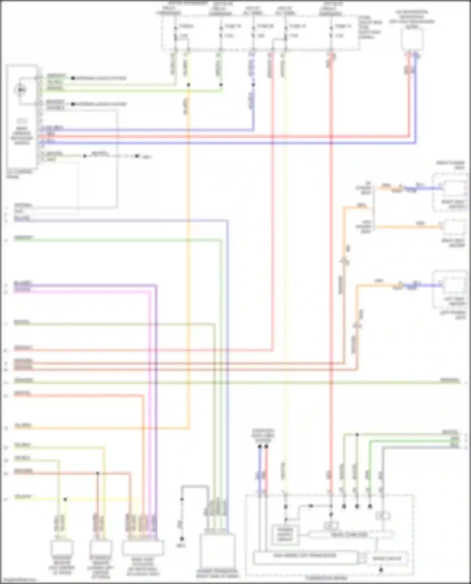 Wiring diagram in-vehicle sensor for Subaru Legacy BN/BS (2014-2017) (1 of 2)