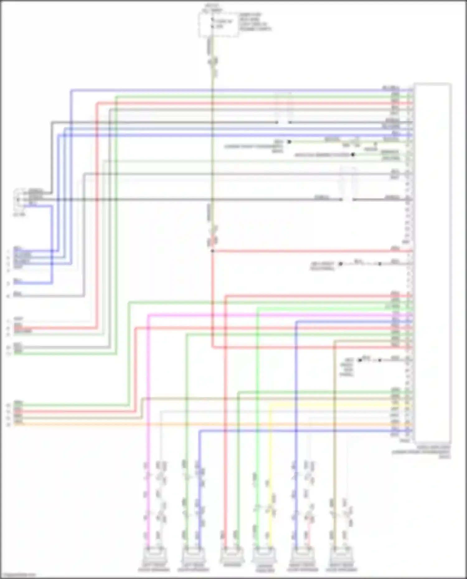 Wiring diagram left rear door speaker for Subaru Legacy BN/BS (2014-2017) (1 of 7)