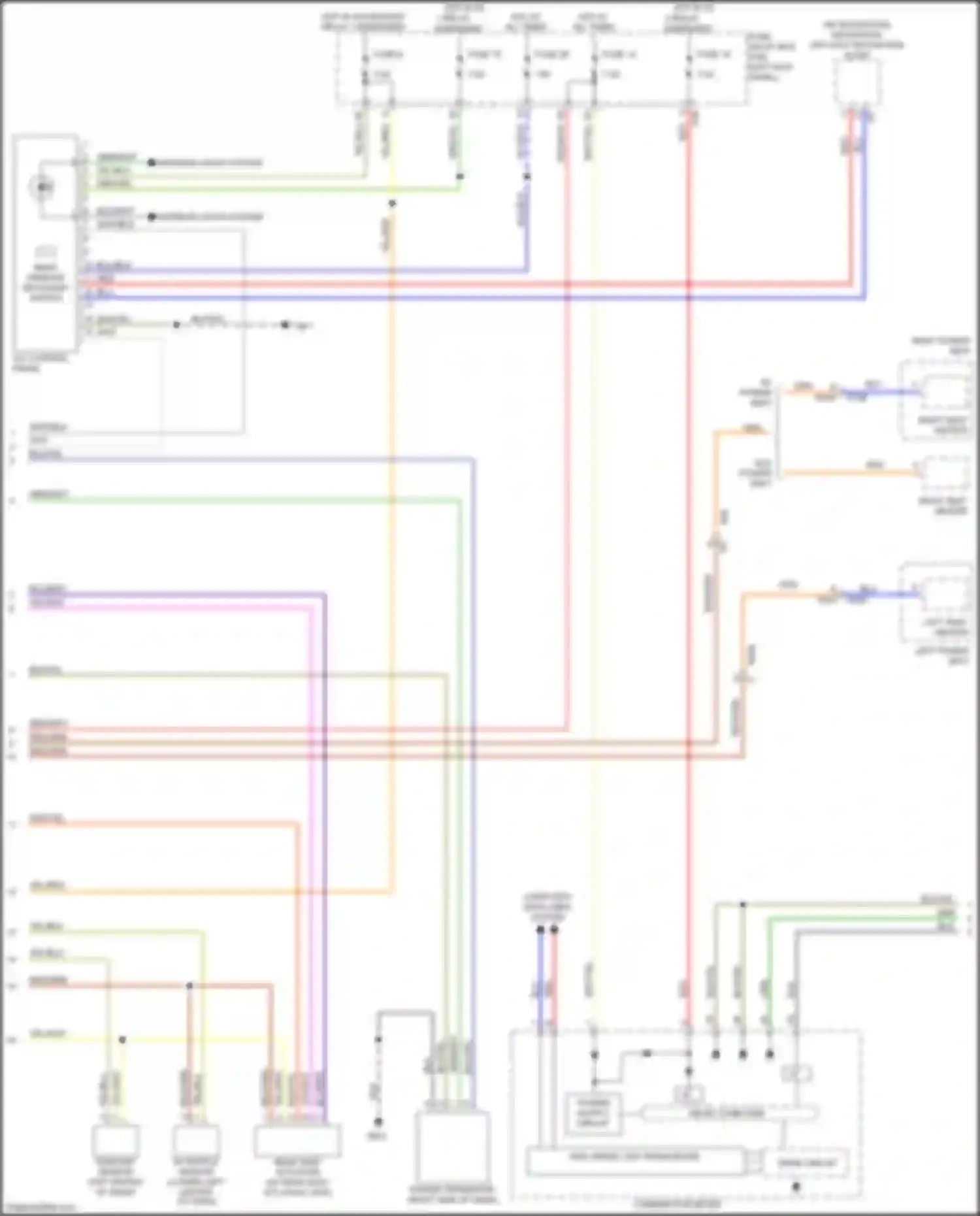 Wiring diagram rear vent actuator for Subaru Legacy BN/BS (2014-2017) (2 of 2)