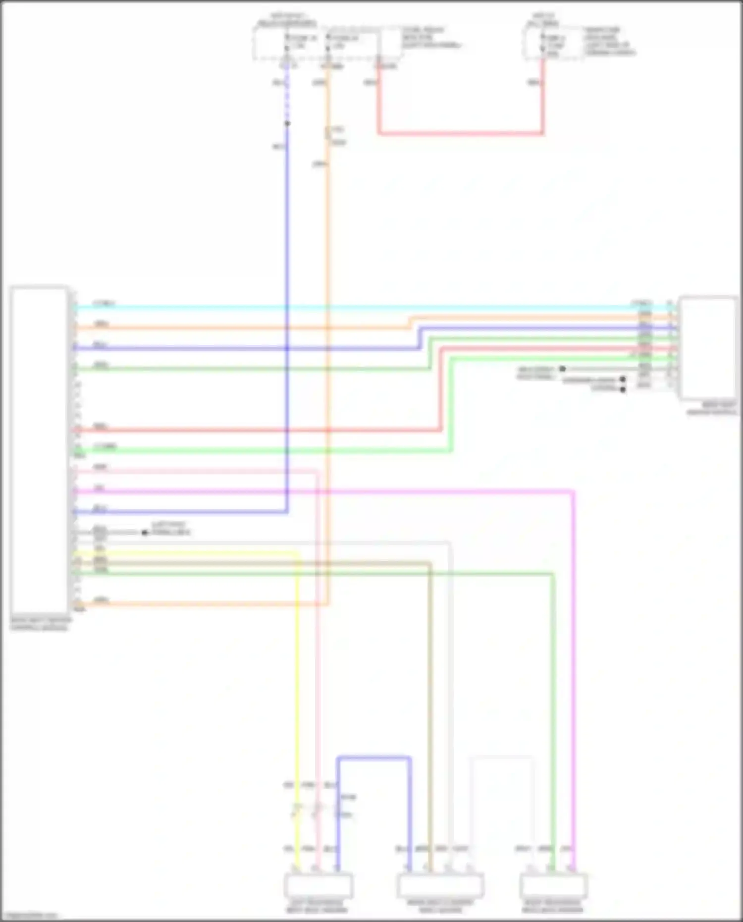 Wiring diagram right rear back rest seat heater for Subaru Legacy BN/BS (2014-2017) (1 of 1)