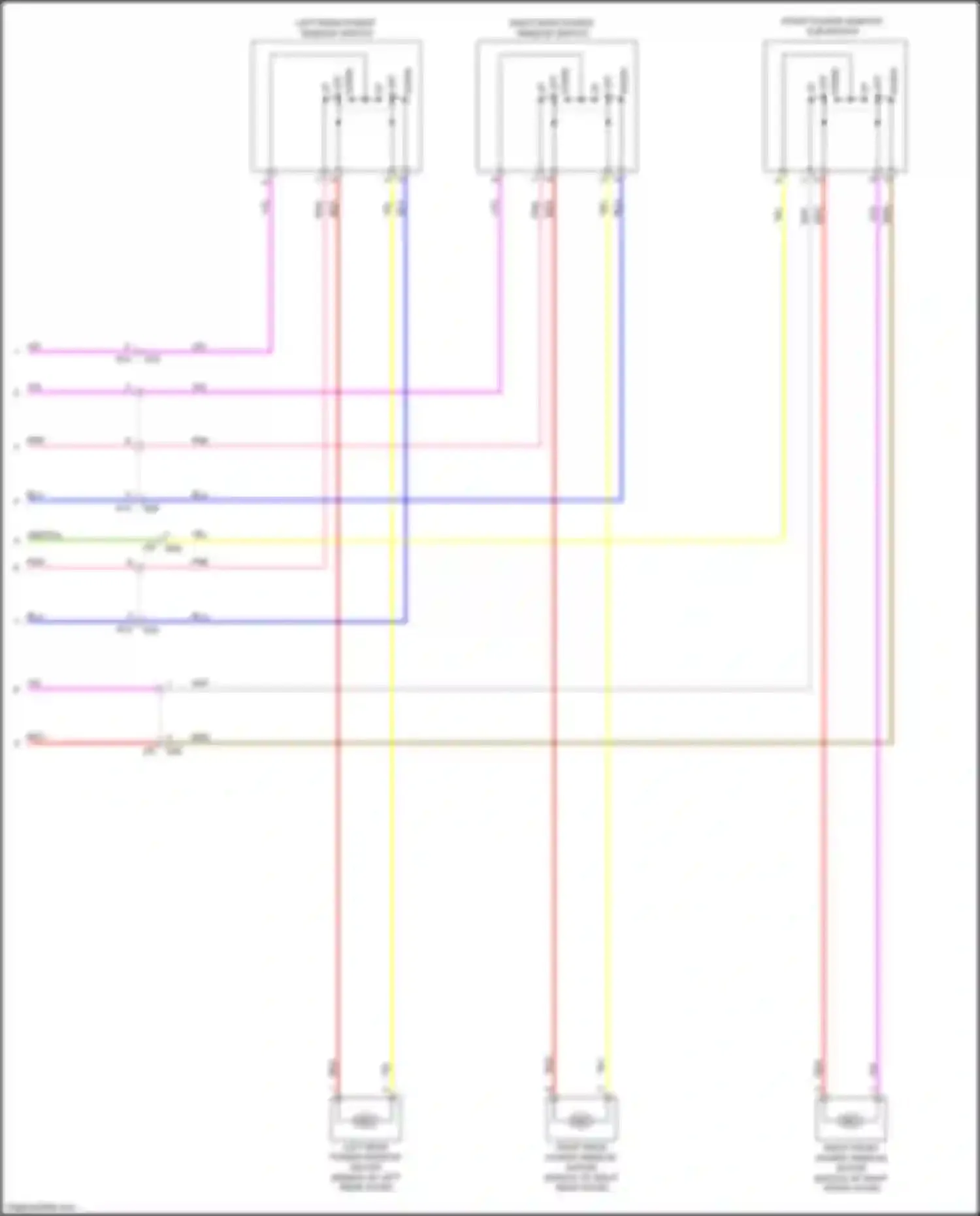 Wiring diagram right rear power window switch for Subaru Legacy BN/BS (2014-2017) (2 of 2)