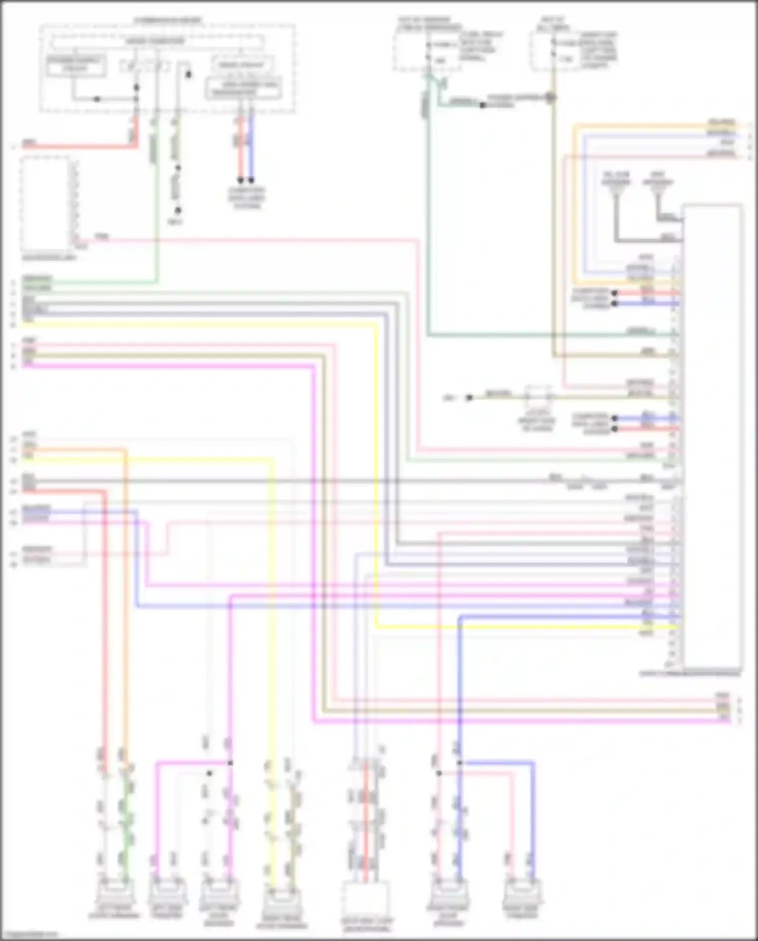 Wiring diagram right side tweeter for Subaru Legacy BN/BS (2014-2017) (2 of 7)