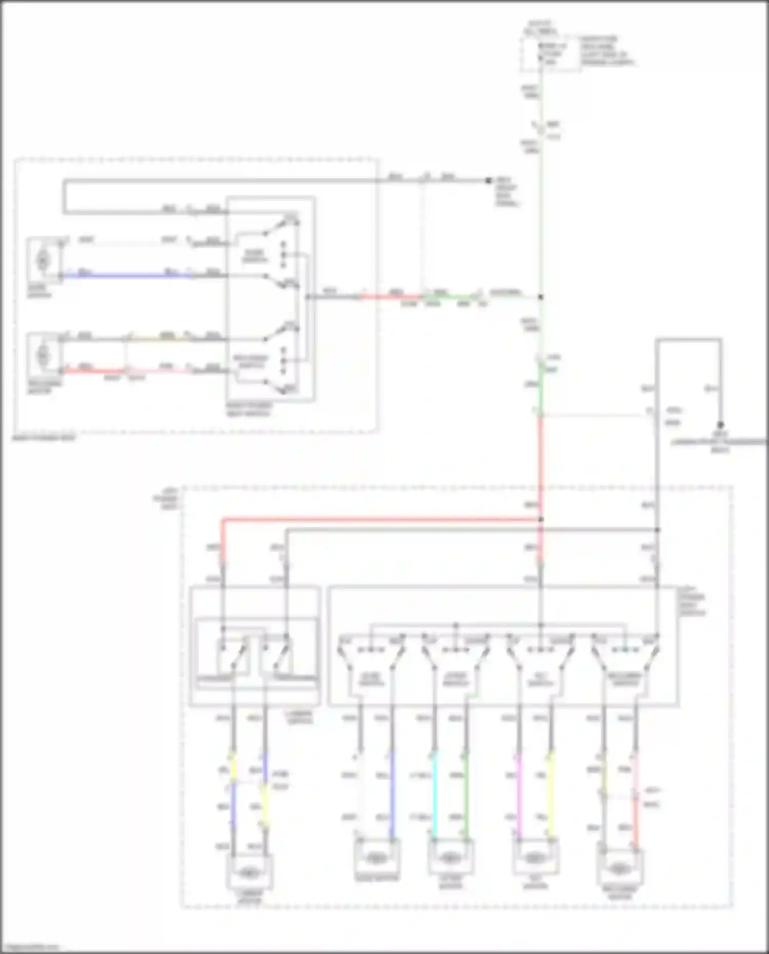 Wiring diagram slide switch for Subaru Legacy BN/BS (2014-2017) (2 of 2)