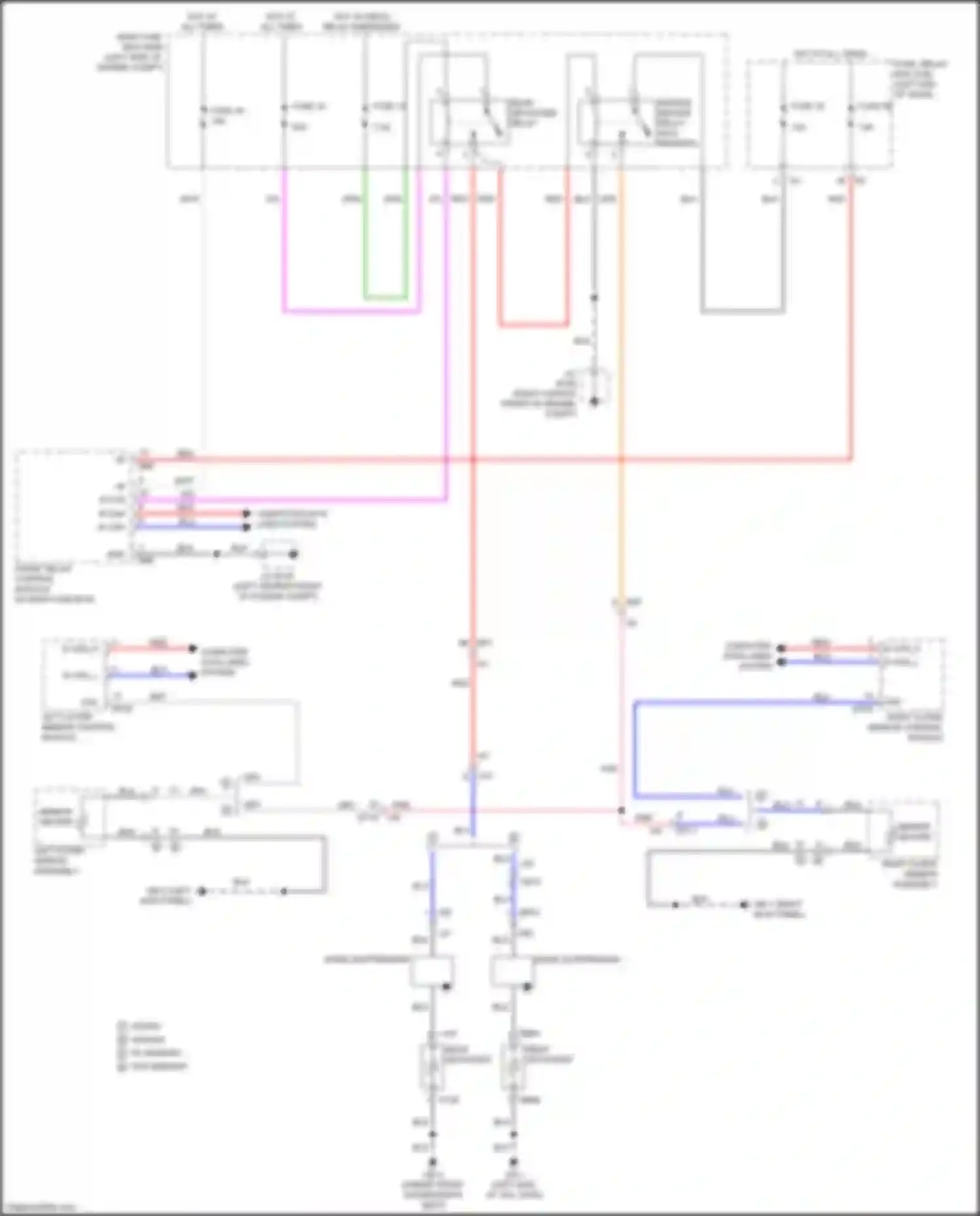Legacy Subaru BW (2019-2024): Mirror heater & rear defogger circuit