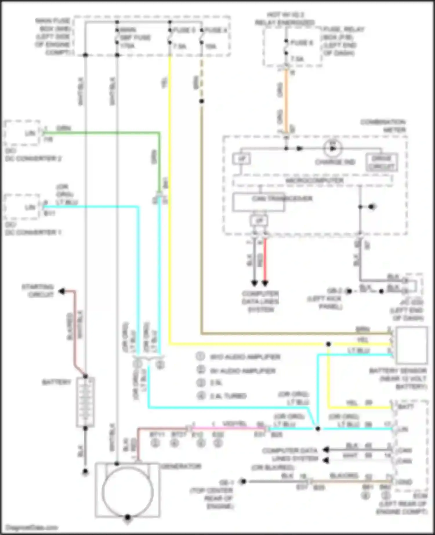 Legacy Subaru BW (2019-2024): Charging circuit