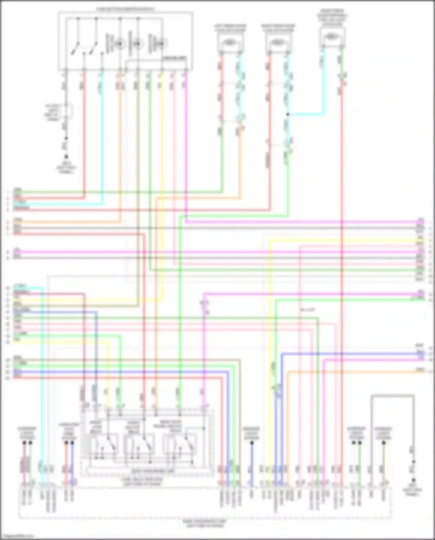Wiring diagram left rear door lock actuator for Subaru Legacy BW (2019-2024) (1 of 4)