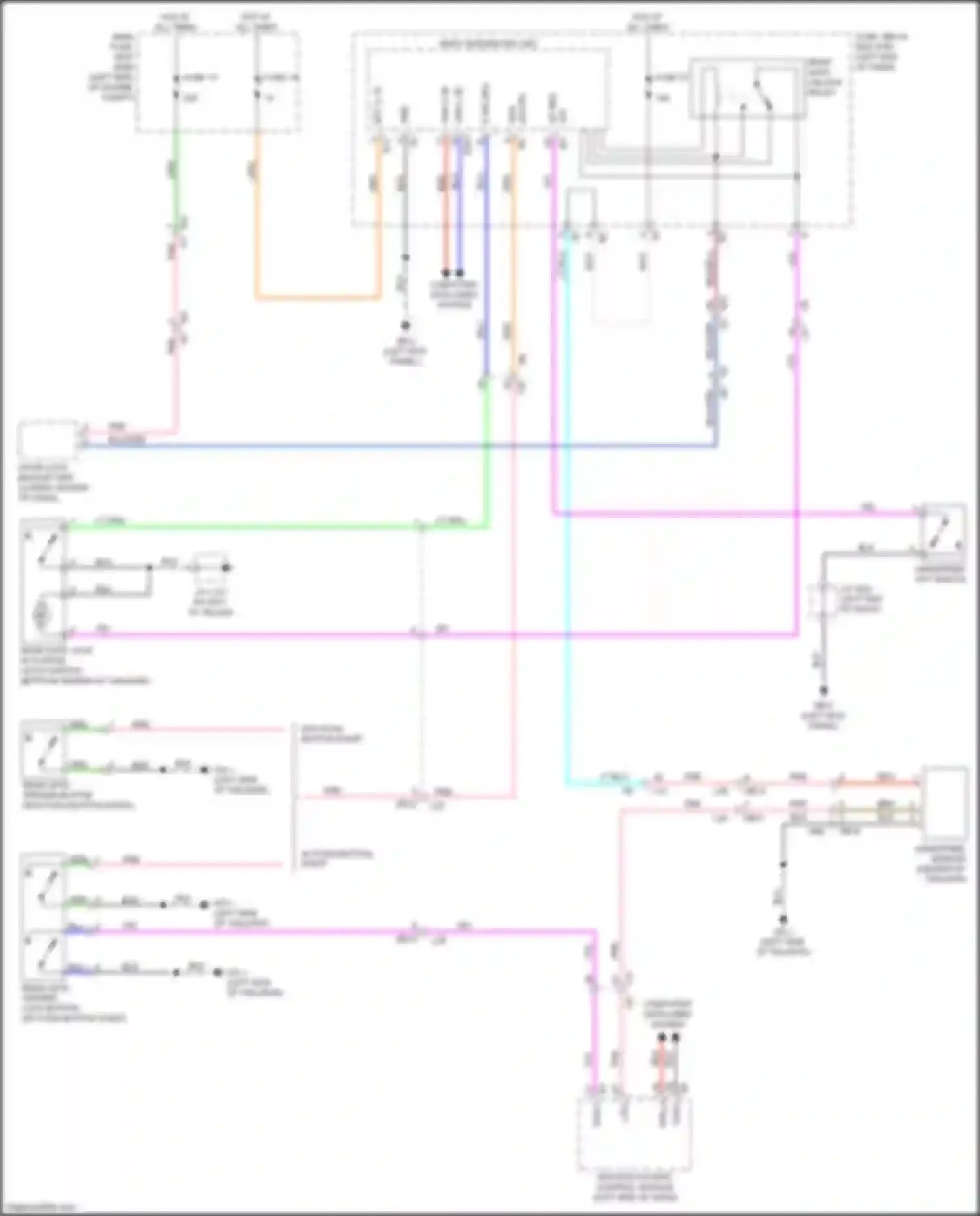 Wiring diagram rear gate unlock relay for Subaru Legacy BW (2019-2024) (1 of 1)