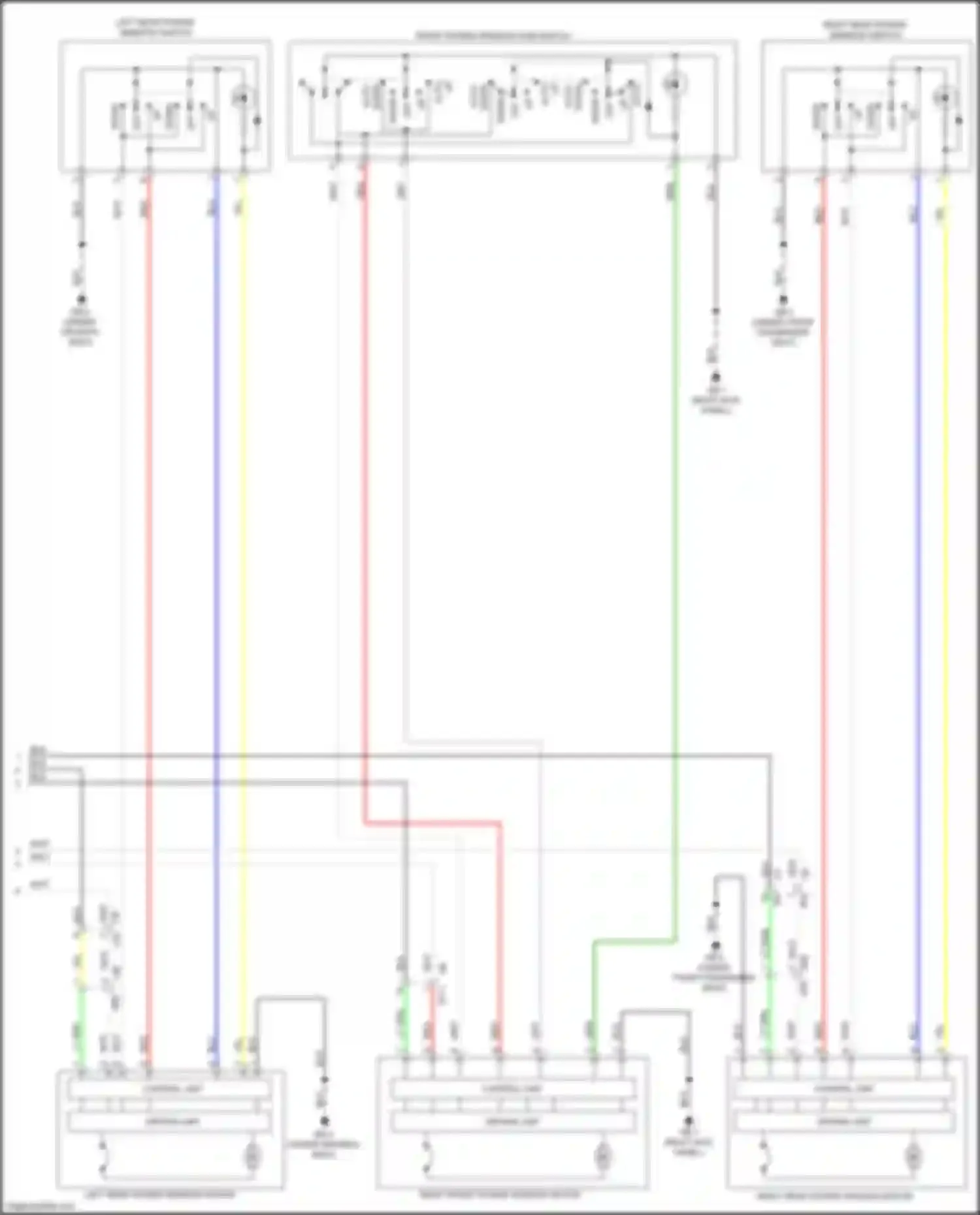 Wiring diagram right front power window motor for Subaru Legacy BW (2019-2024) (2 of 3)