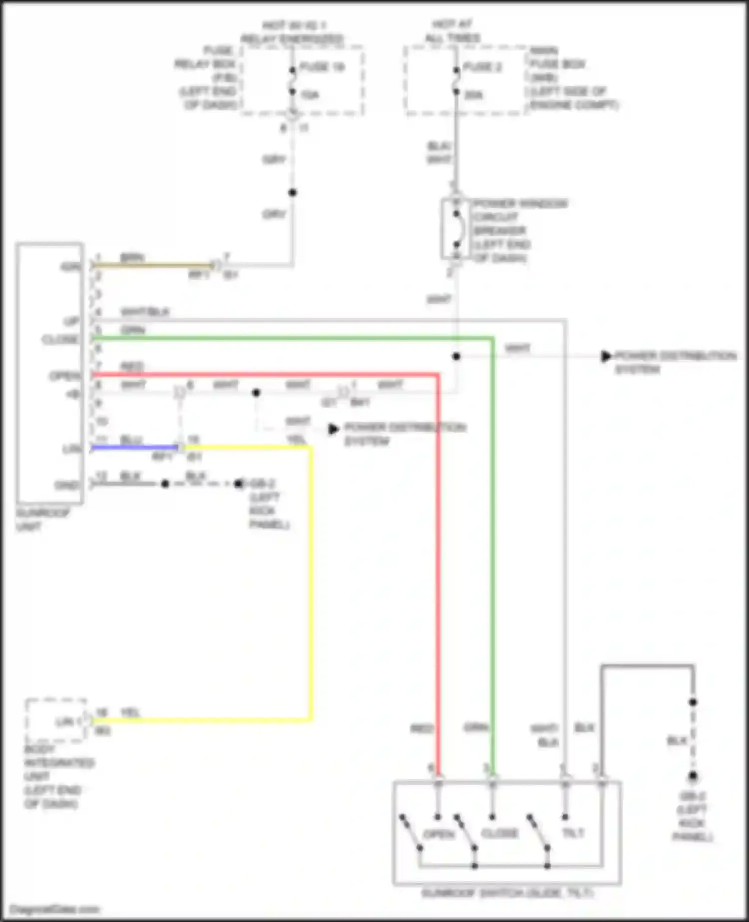 Wiring diagram yel for Subaru Legacy BW (2019-2024) (30 of 118)