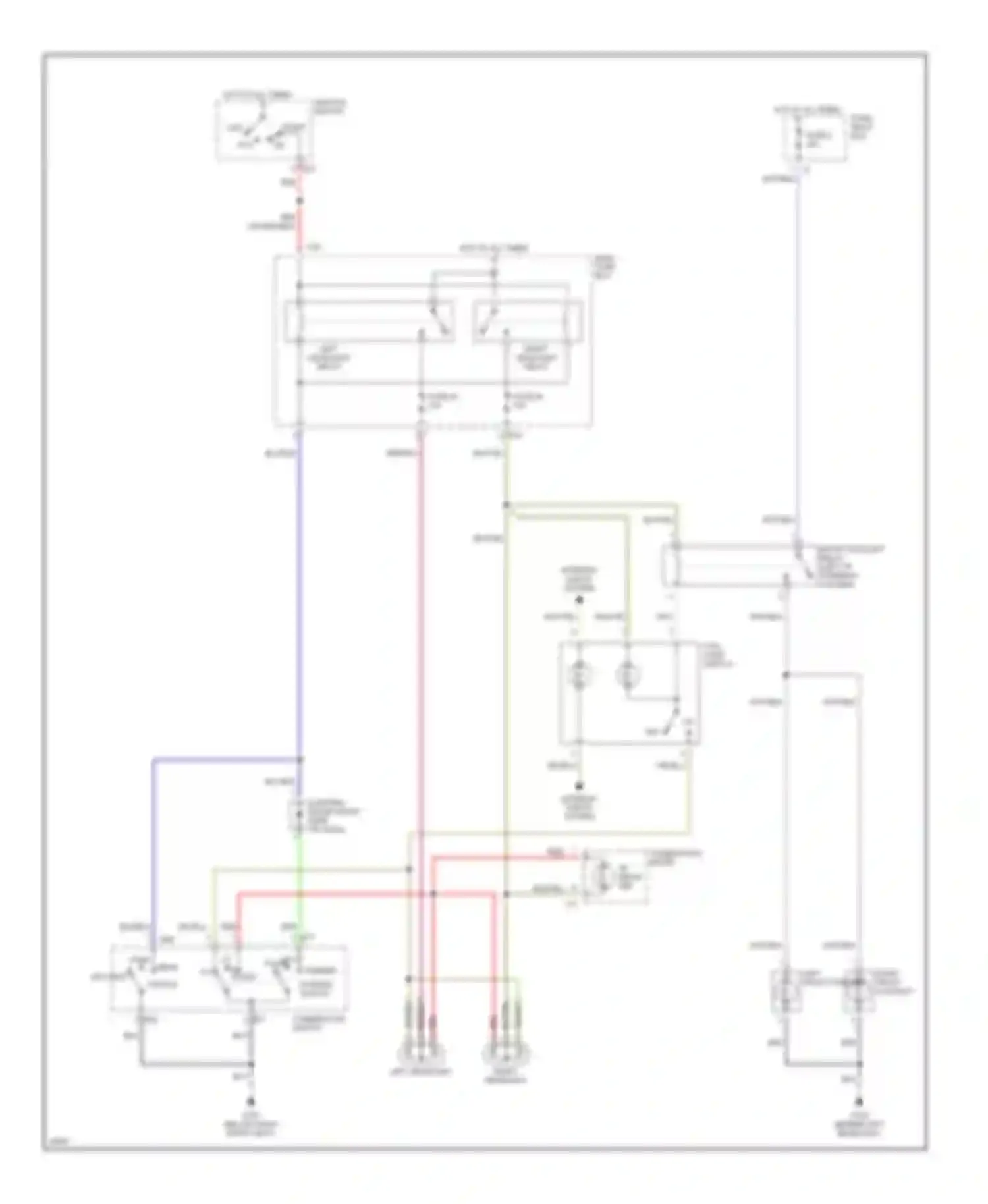 Outback Subaru BG (1994-1999): Headlight circuit, without drl