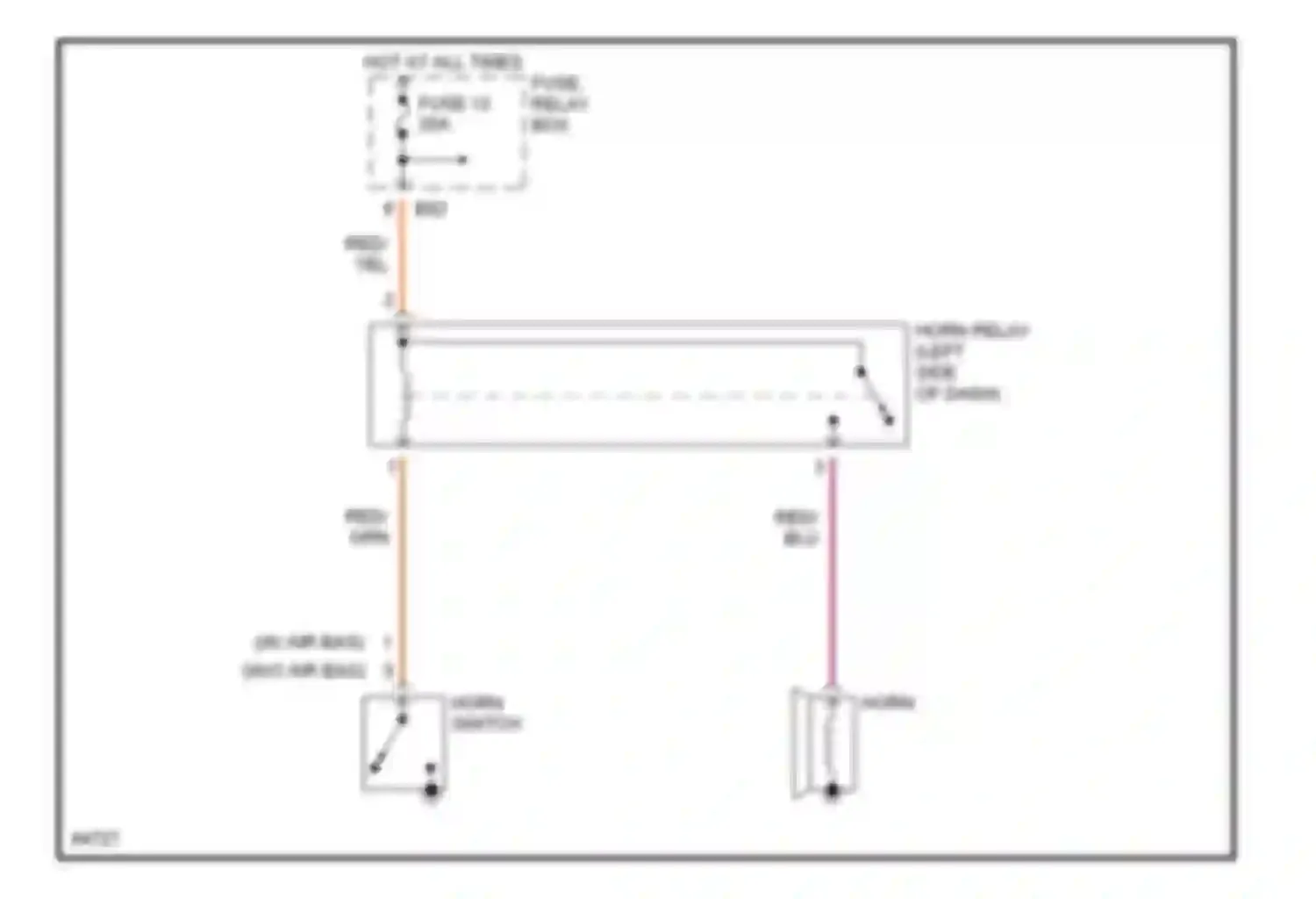 Outback Subaru BG (1994-1999): Horn circuit