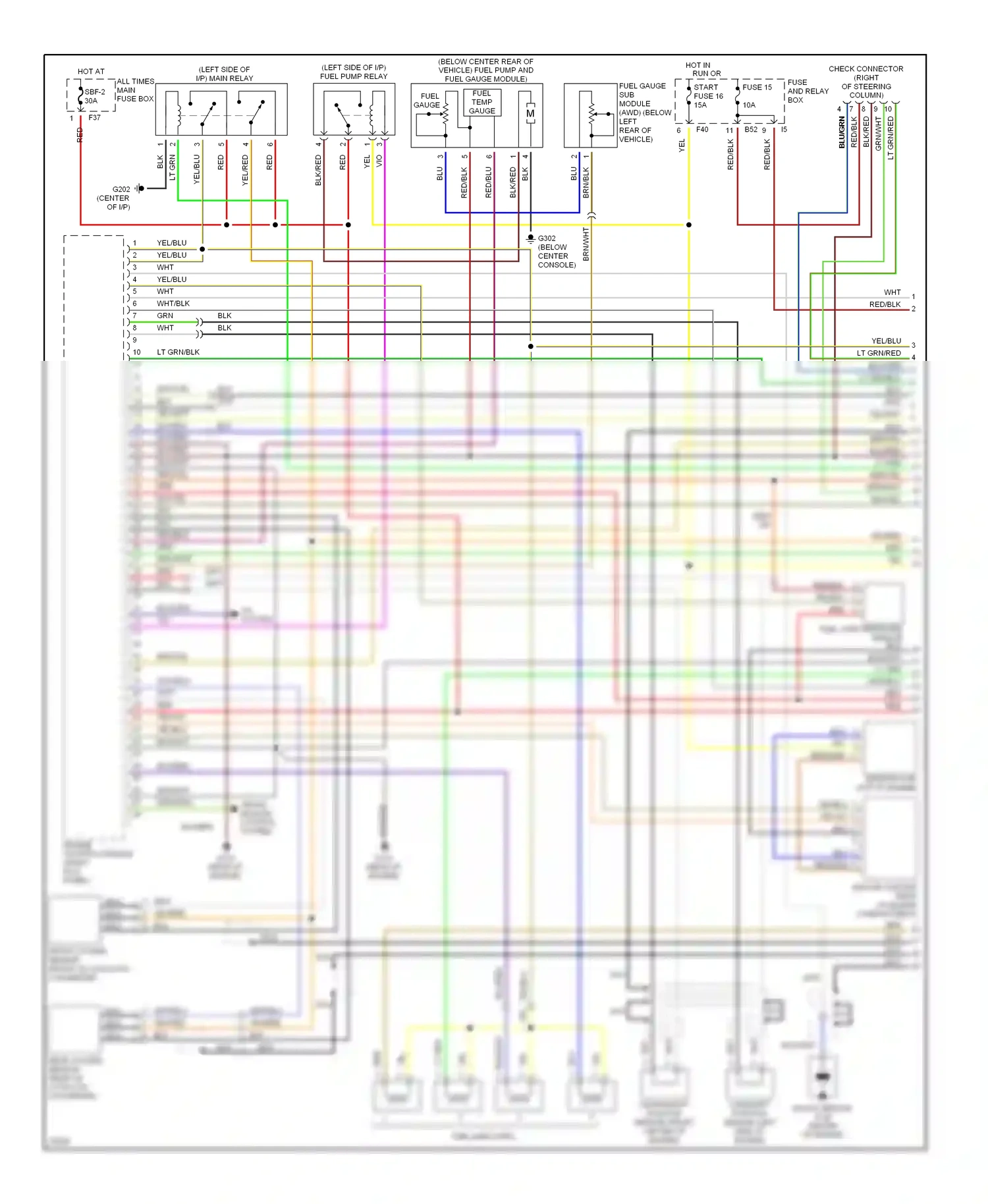 Wiring diagram blu for Subaru Outback BG (1994-1999) (10 of 38)