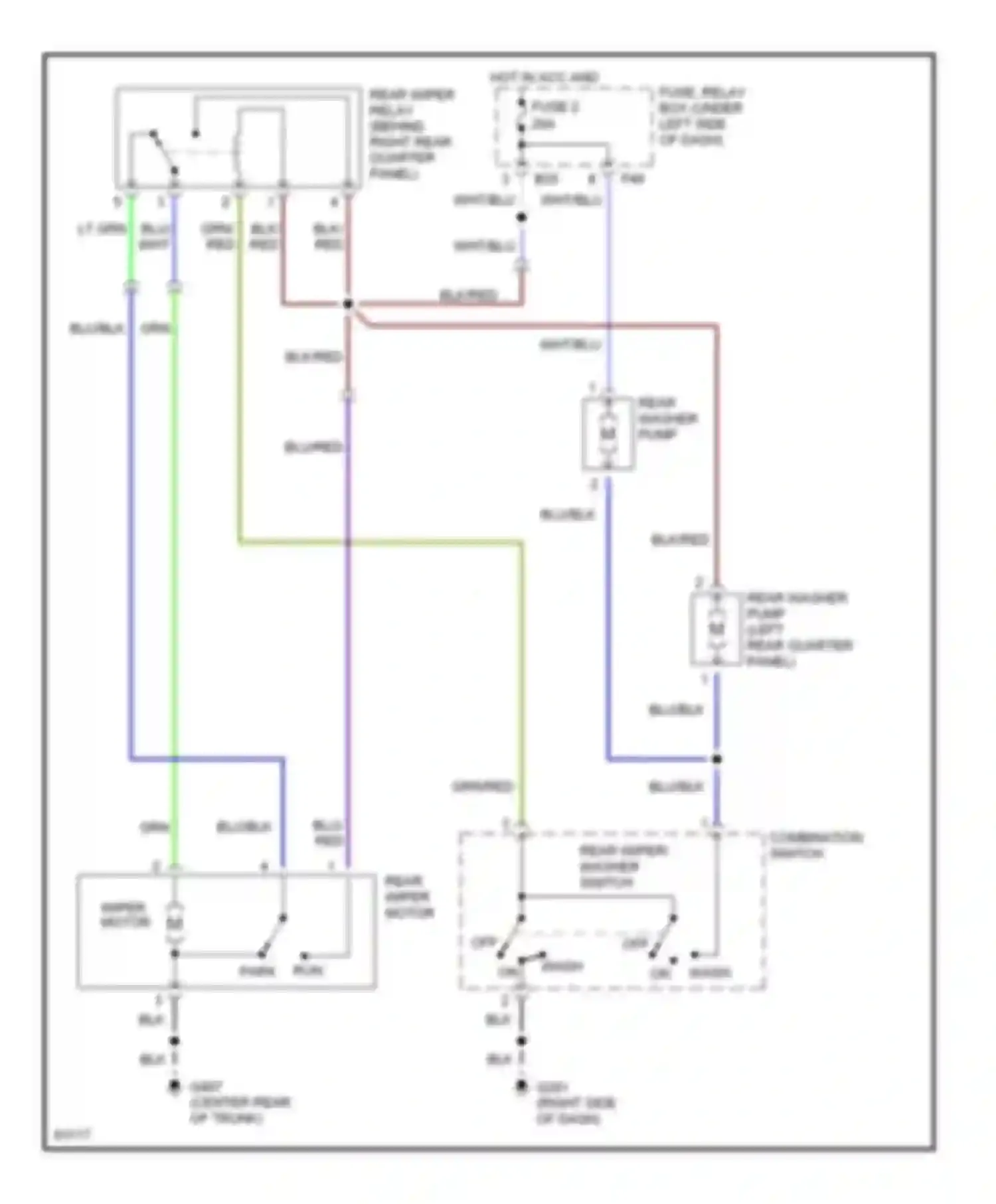 Wiring diagram fuse 2 for Subaru Outback BG (1994-1999) (5 of 7)