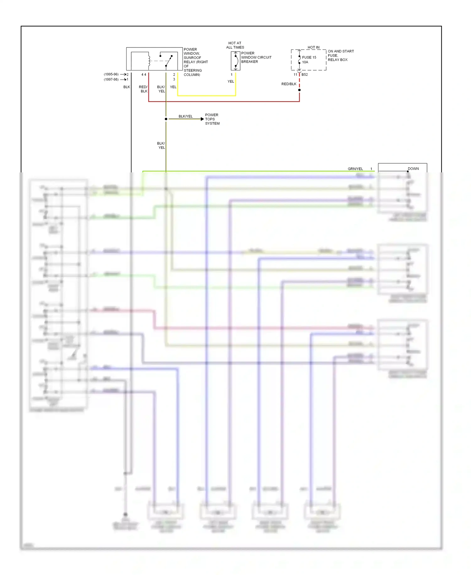 Subaru Outback BG (1994-1999) lock up wiring diagram  (1 of 1)