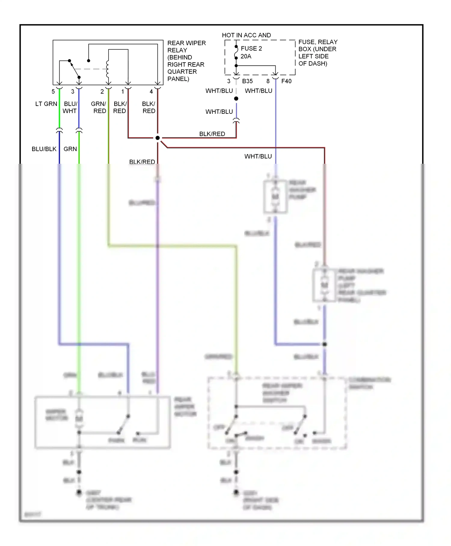 Wiring diagram red for Subaru Outback BG (1994-1999) (27 of 36)