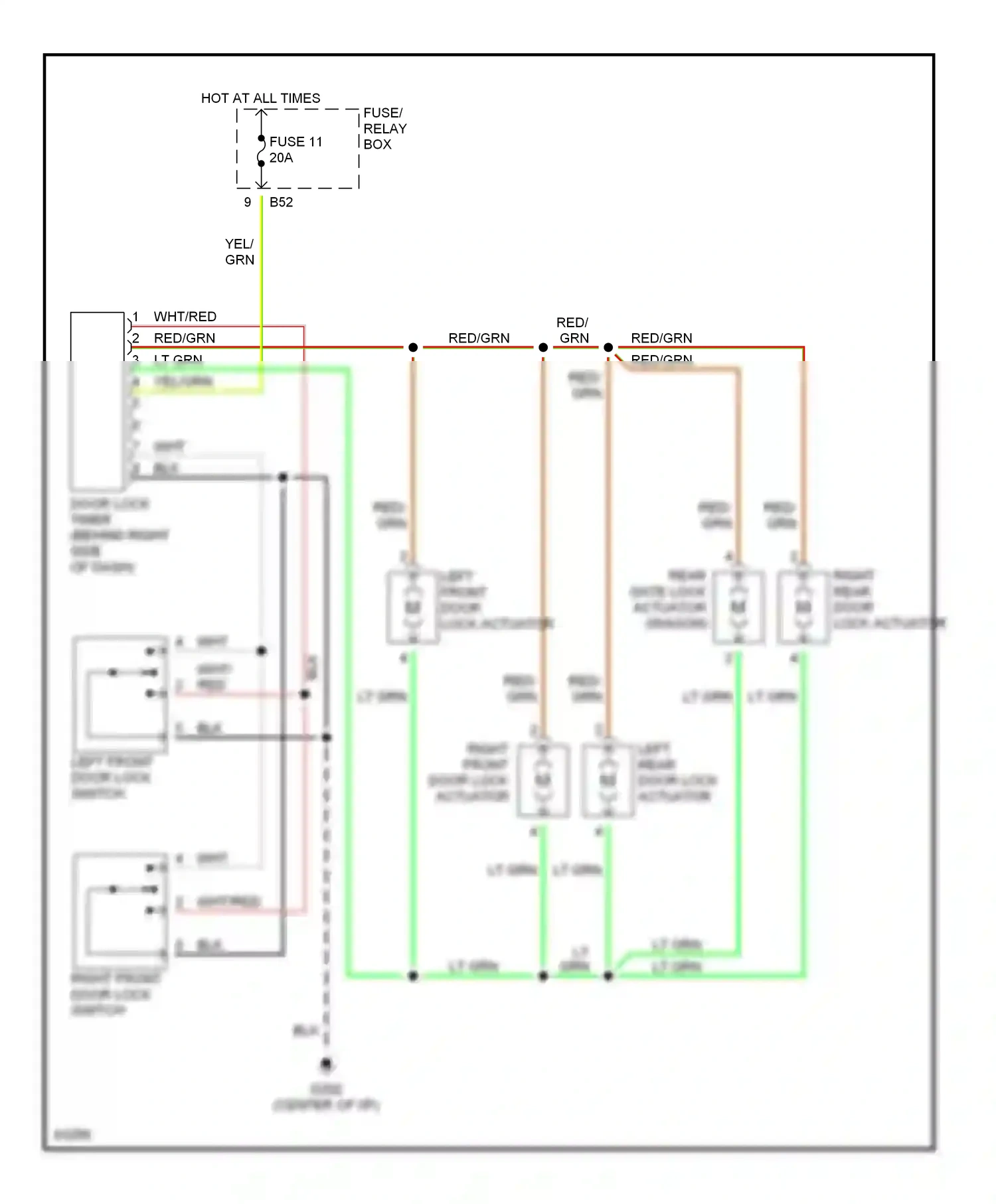 Wiring diagram red for Subaru Outback BG (1994-1999) (19 of 36)