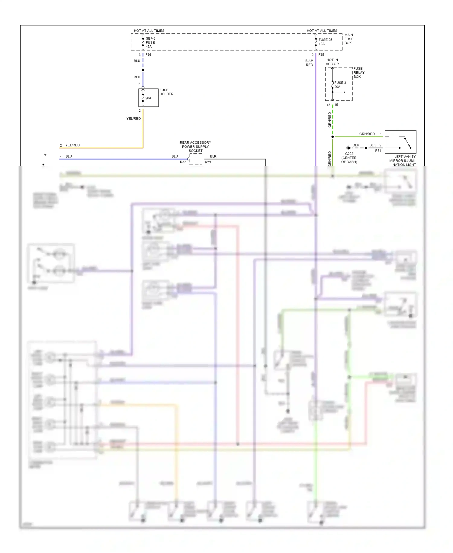 Wiring diagram red for Subaru Outback BG (1994-1999) (32 of 36)