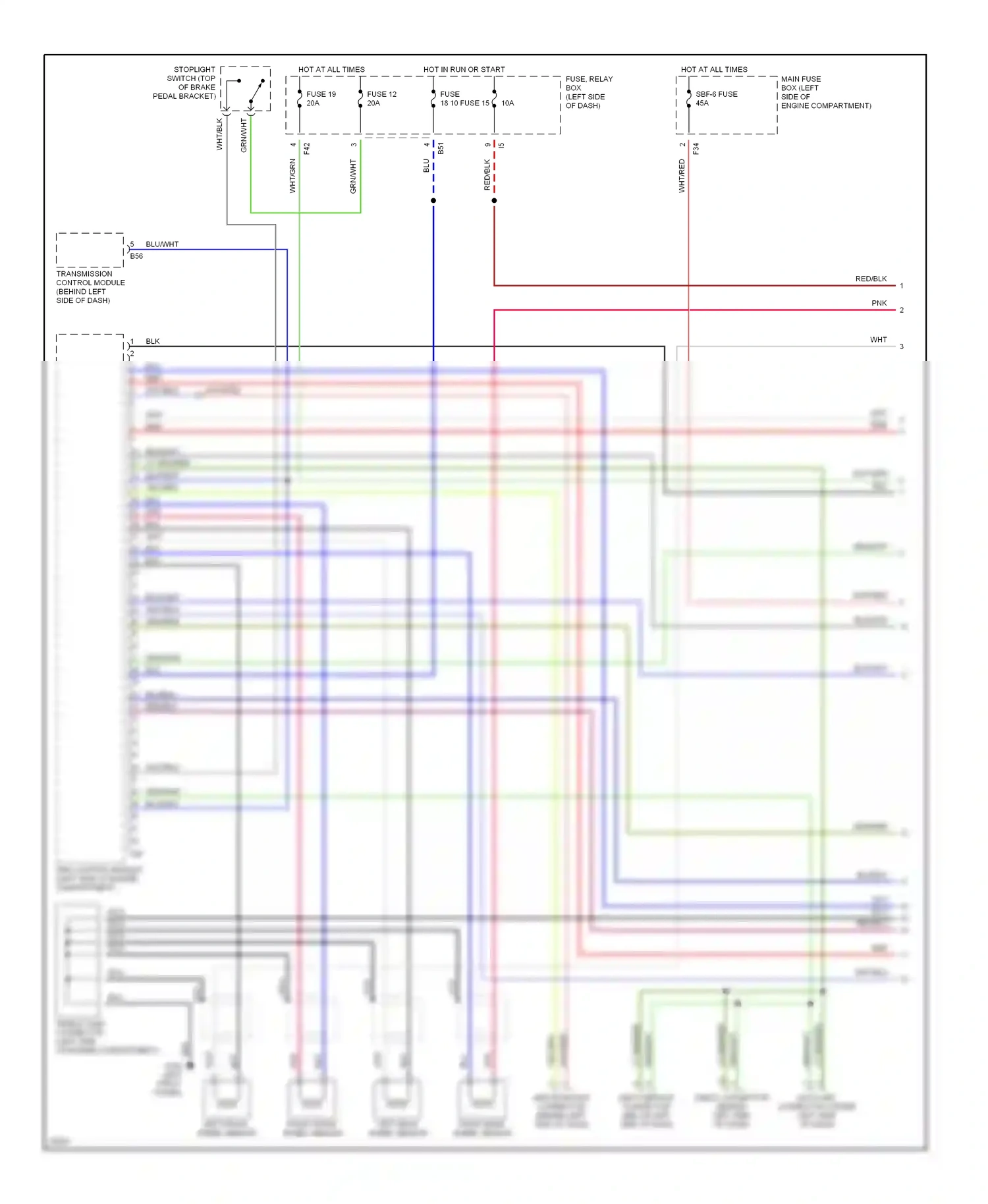 Wiring diagram red/blu for Subaru Outback BG (1994-1999) (2 of 20)