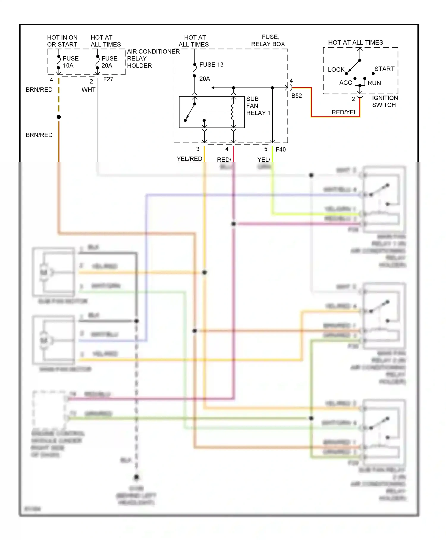 Wiring diagram red/blu for Subaru Outback BG (1994-1999) (4 of 20)